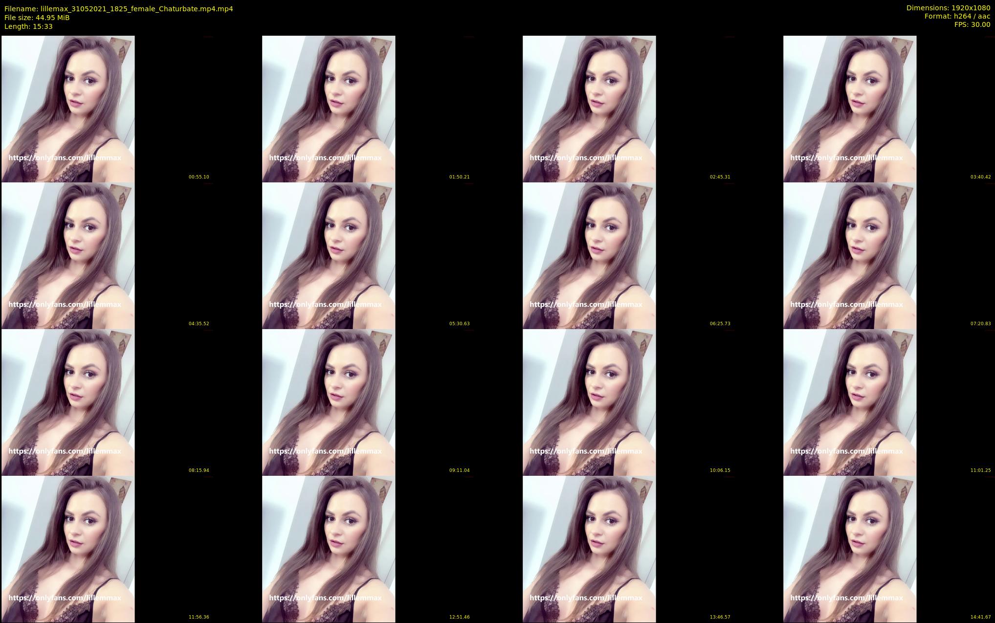 lillemax — 16 minute Chaturbate female cam show recording, 1080p, May 31, 2021