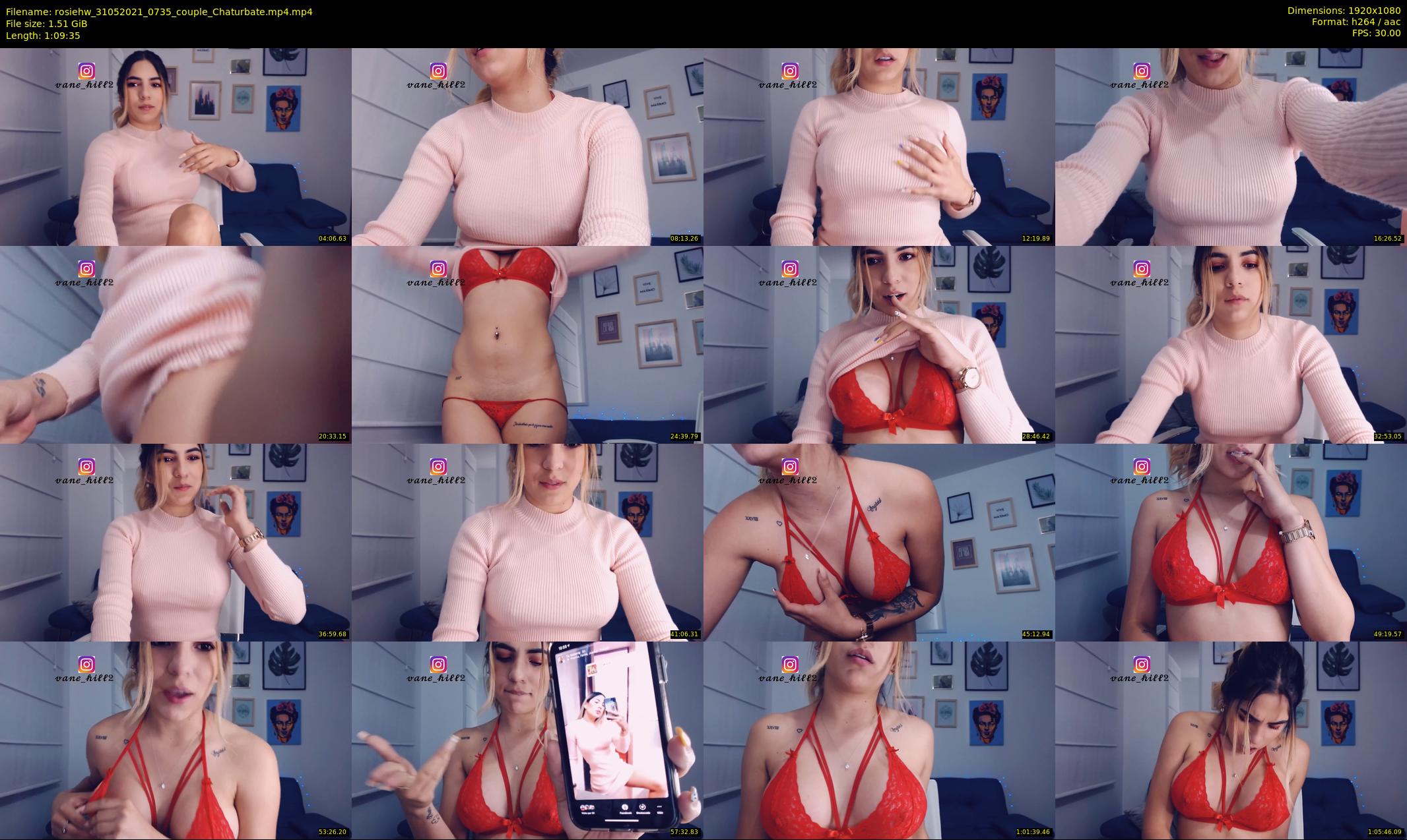rosiehw — 70 minute Chaturbate couple cam show recording, 1080p, May 31, 2021