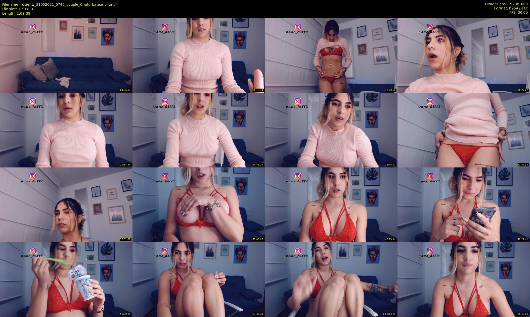 rosiehw — 70 minute Chaturbate couple cam show recording, 1080p, May 31, 2021