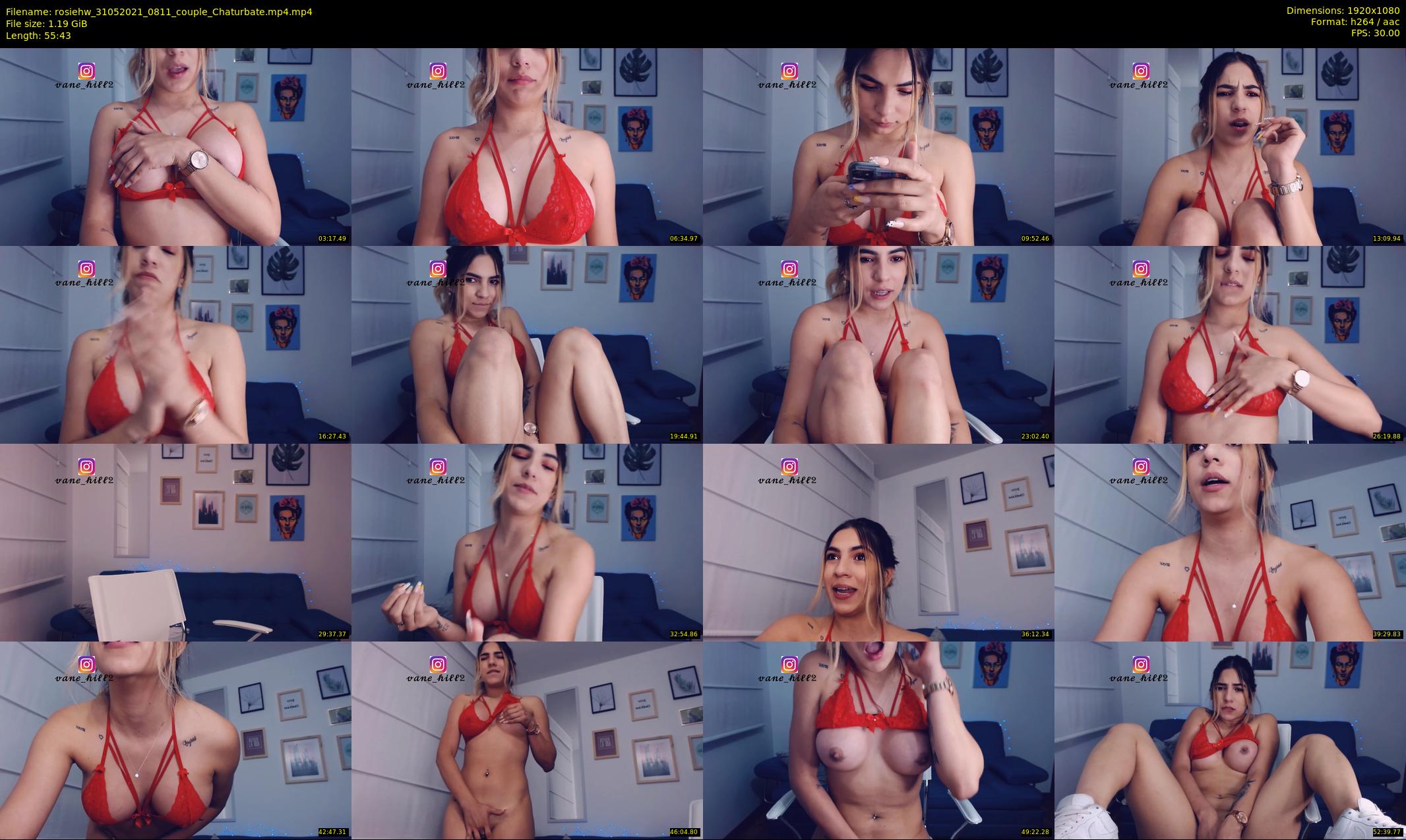 rosiehw — 56 minute Chaturbate couple cam show recording, 1080p, May 31, 2021