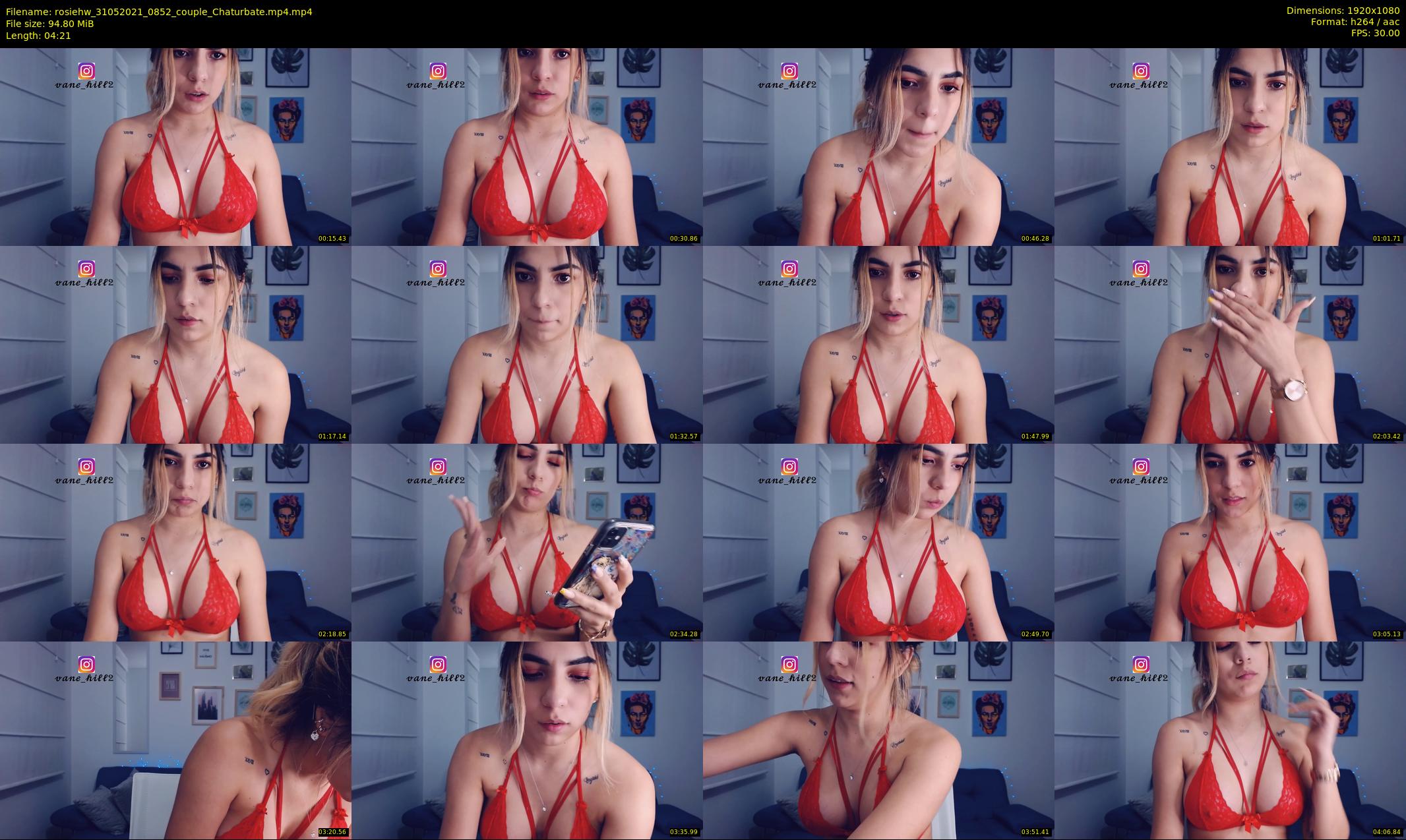 rosiehw — 5 minute Chaturbate couple cam show recording, 1080p, May 31, 2021