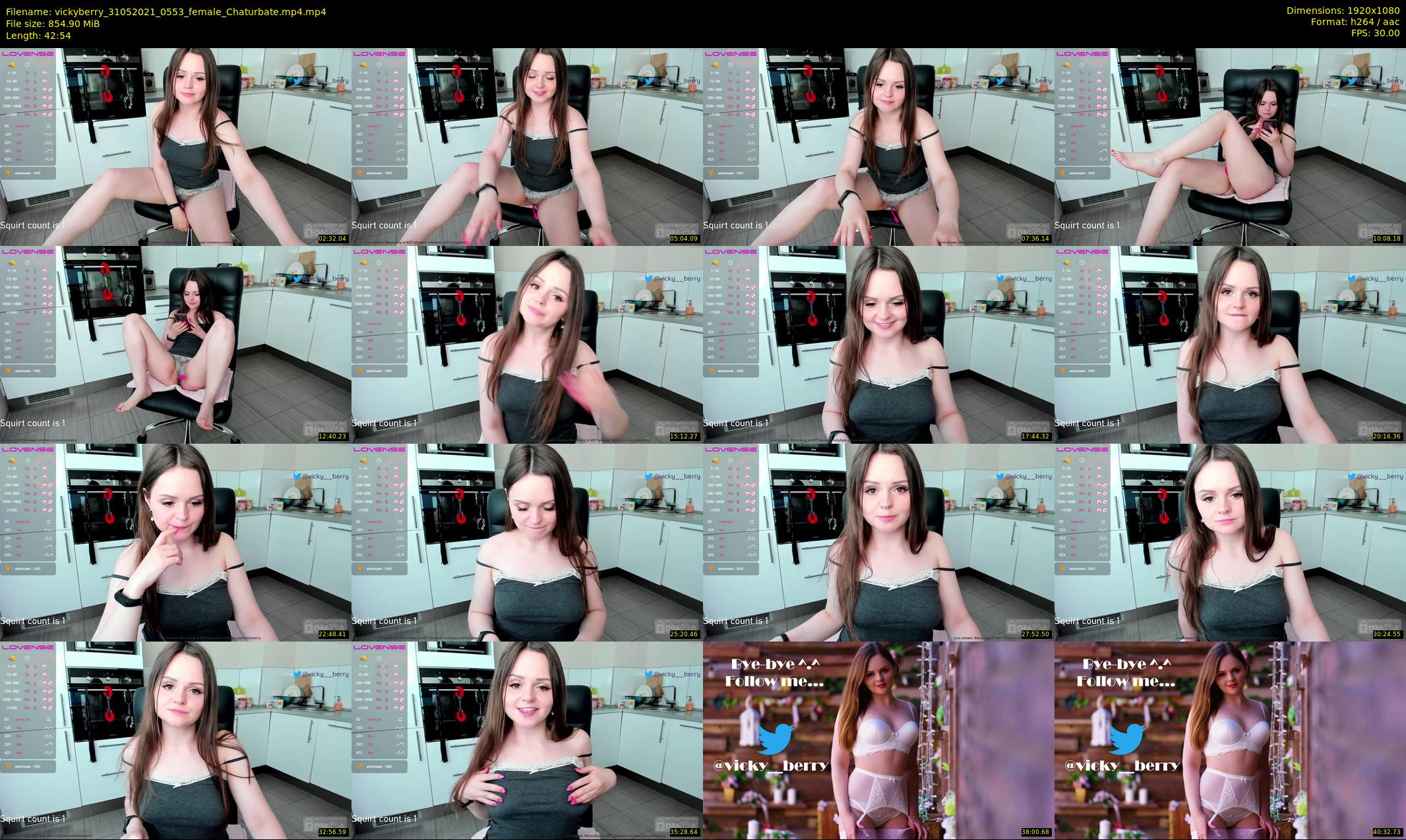 vickyberry — 43 minute Chaturbate female cam show recording, 1080p, May 31, 2021