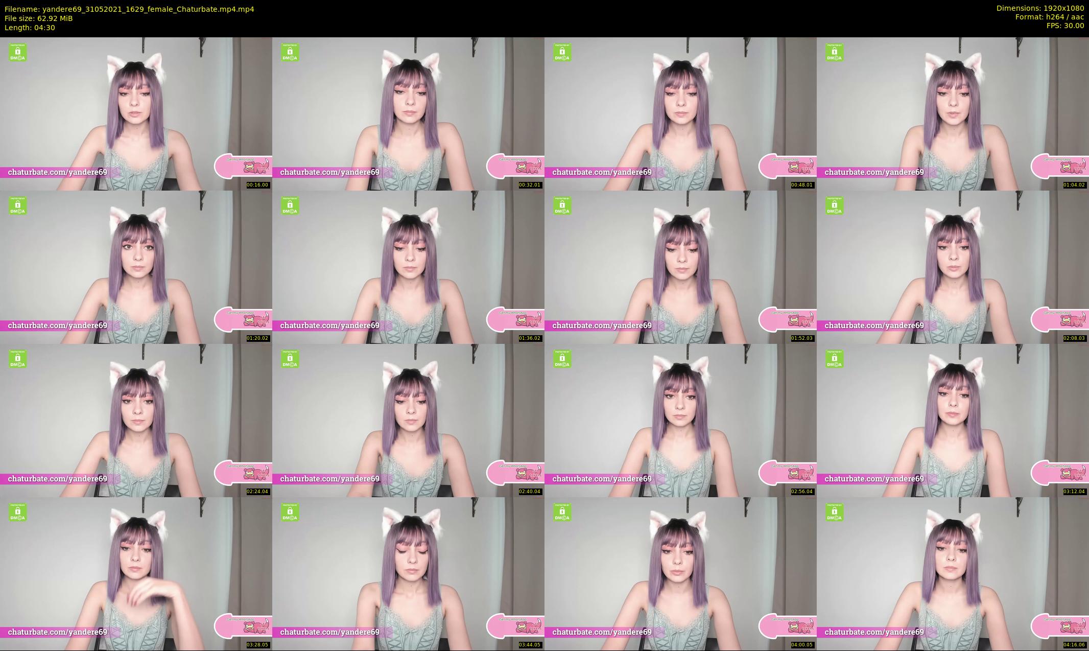 yandere69 — 5 minute Chaturbate female cam show recording, 1080p, May 31, 2021