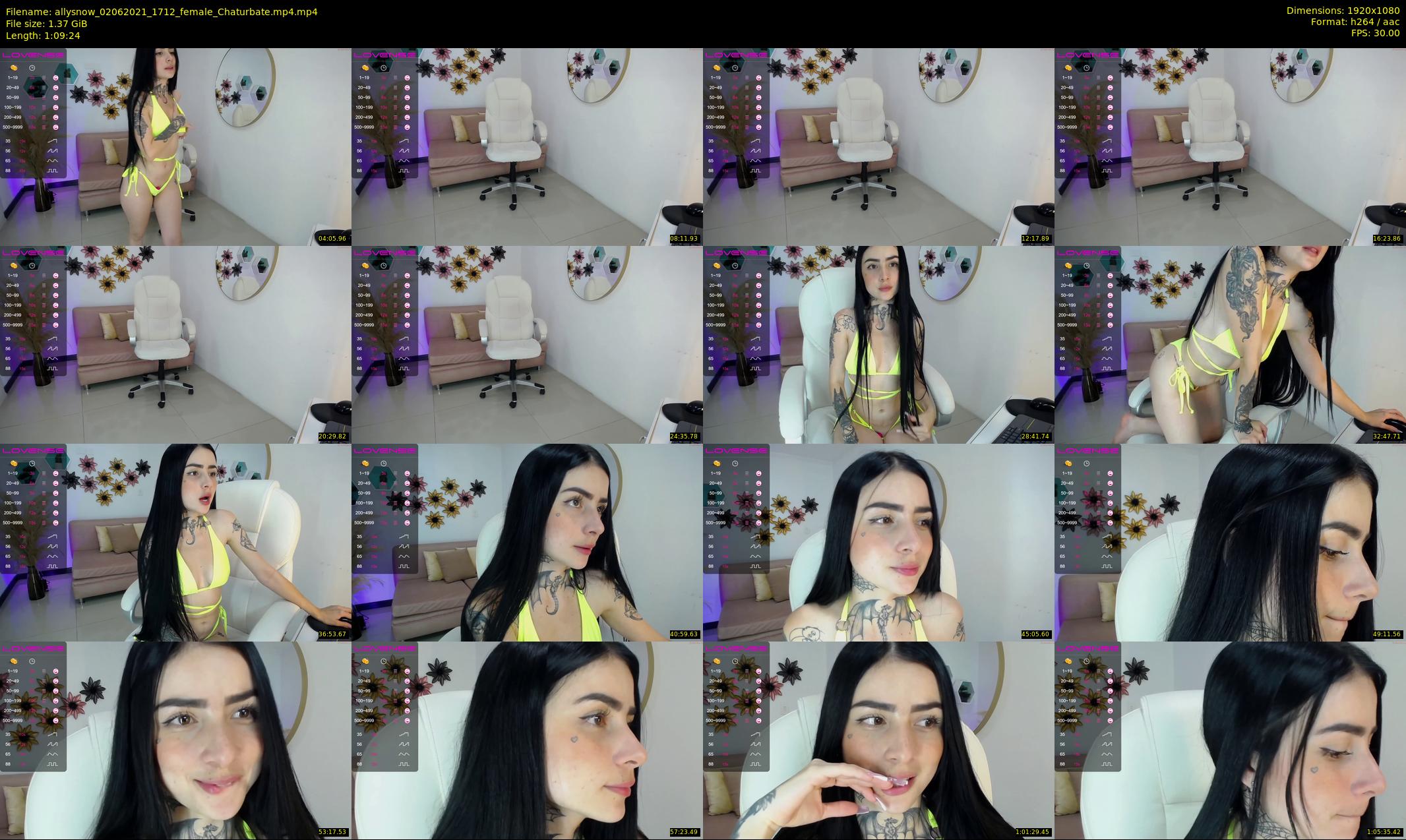 allysnow — 70 minute Chaturbate female cam show recording, 1080p, Jun 2, 2021