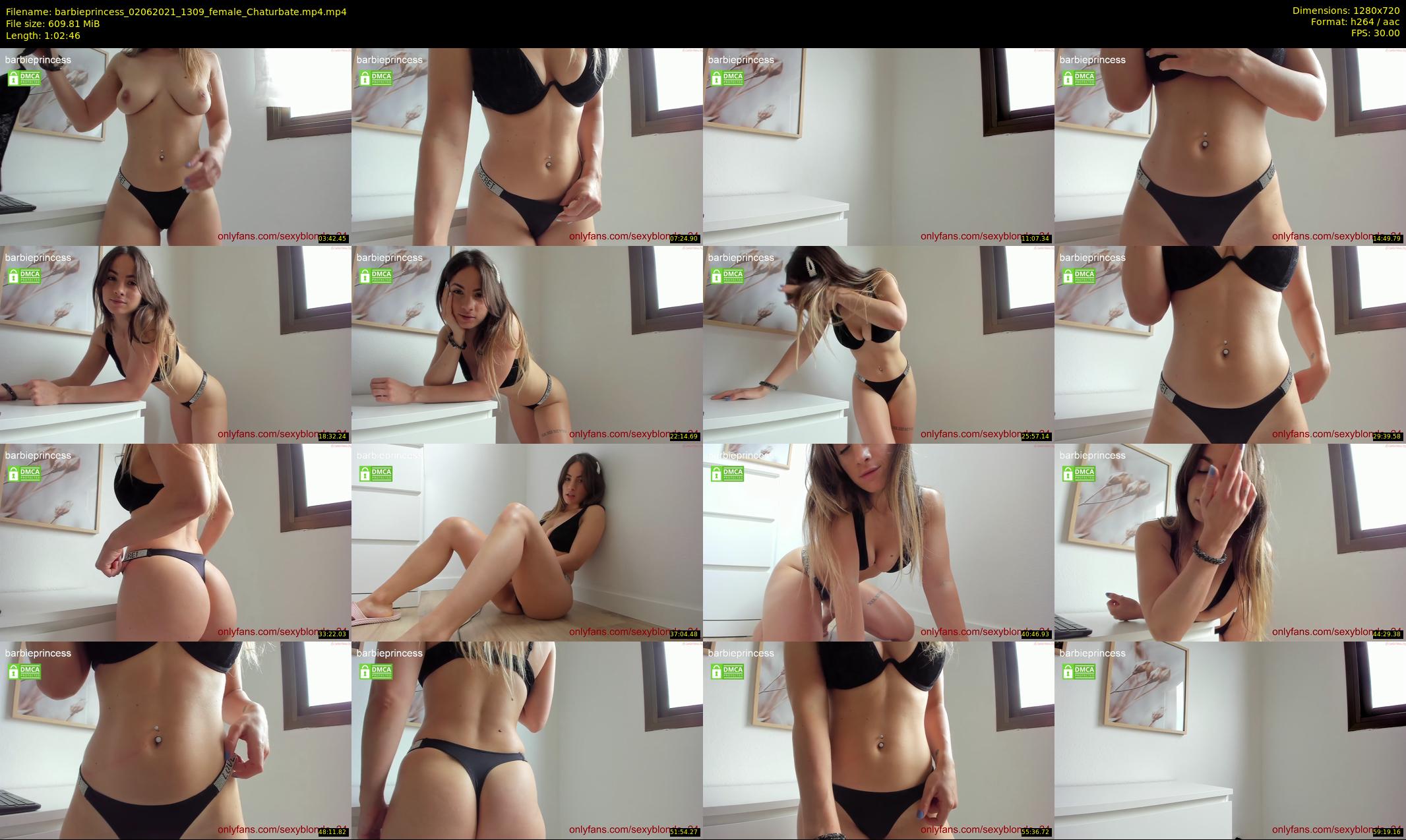 barbieprincess — 63 minute Chaturbate female cam show recording, 720p, Jun 2, 2021