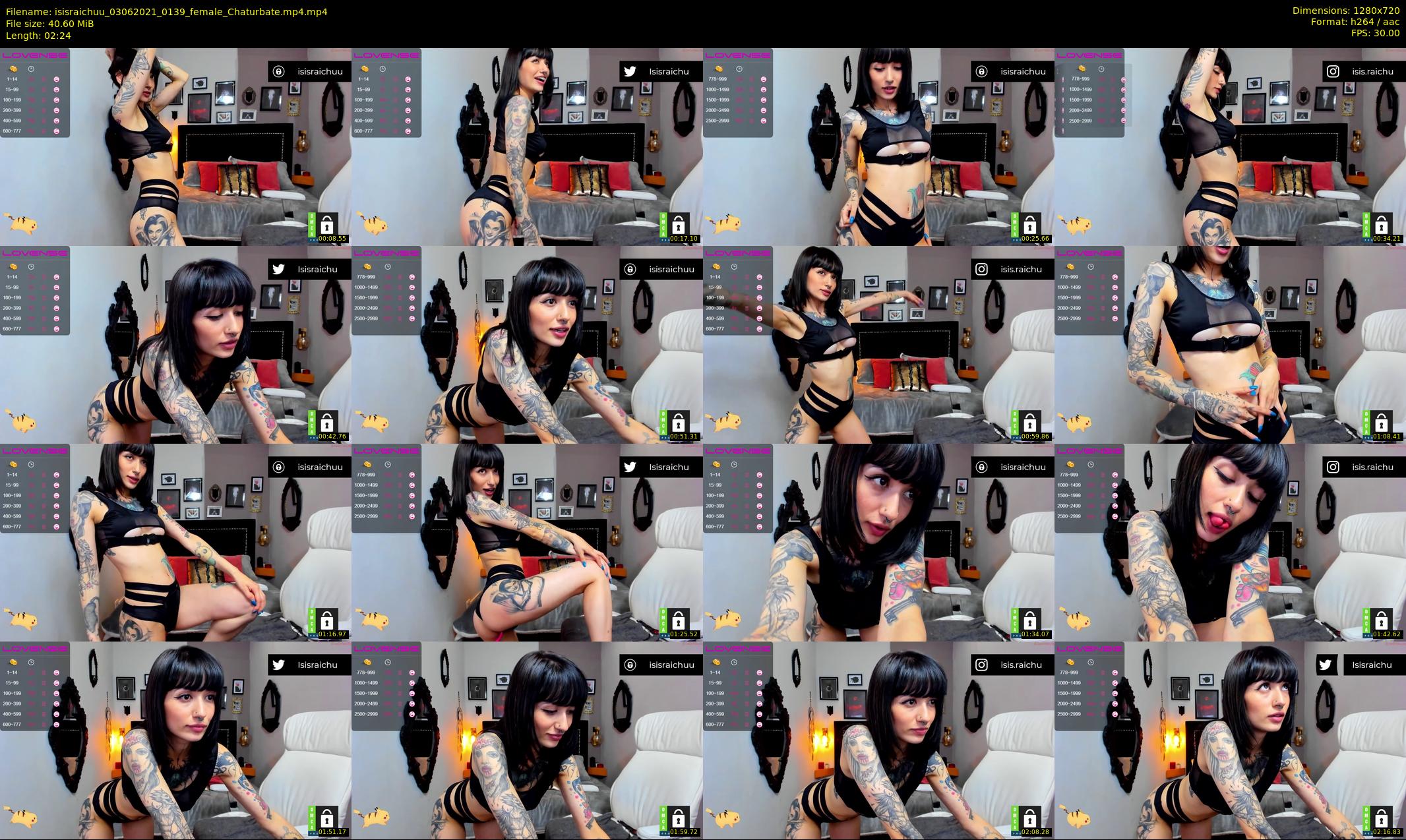 isisraichuu — 3 minute Chaturbate female cam show recording, 720p, Jun 3, 2021
