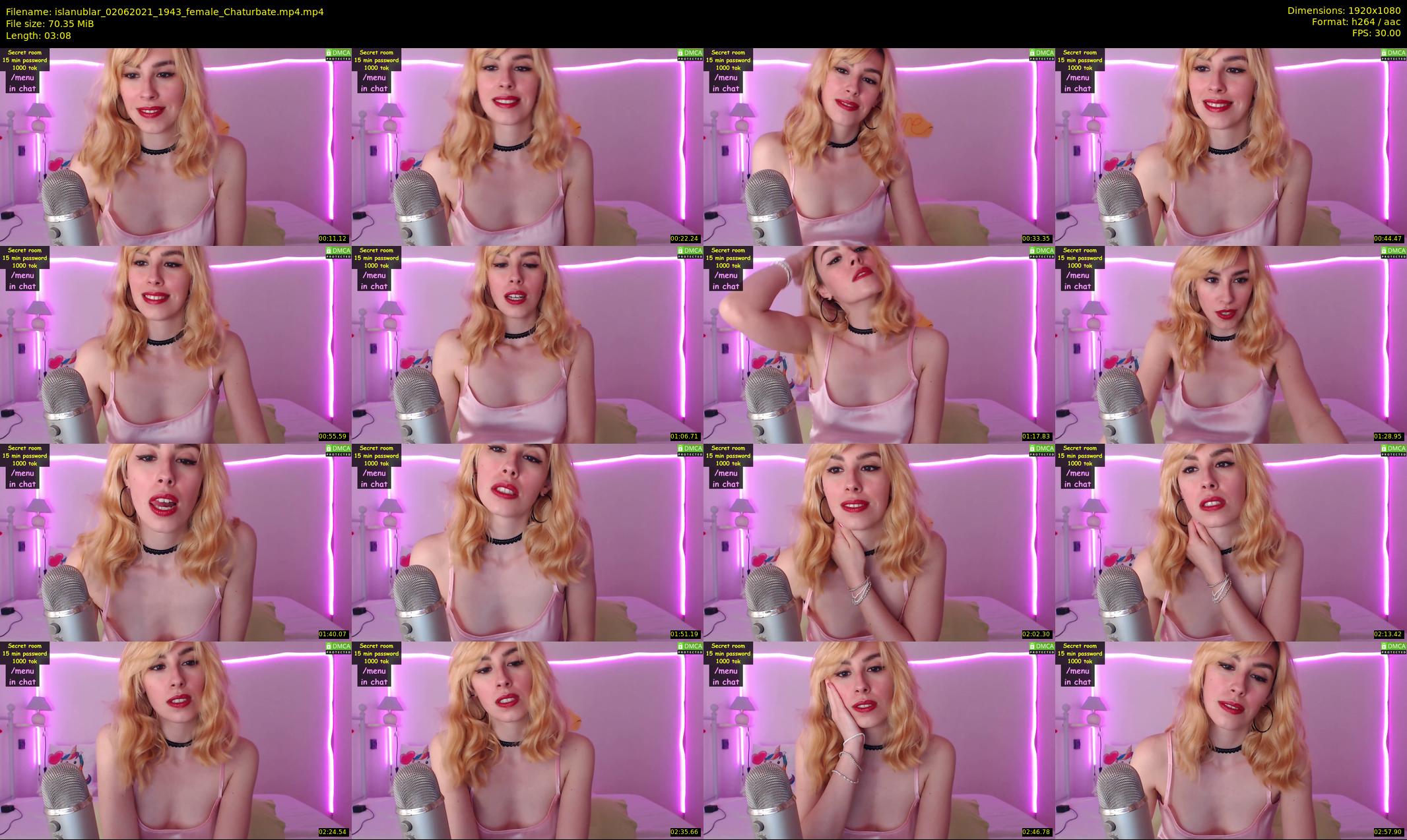 islanublar — 4 minute Chaturbate female cam show recording, 1080p, Jun 2, 2021