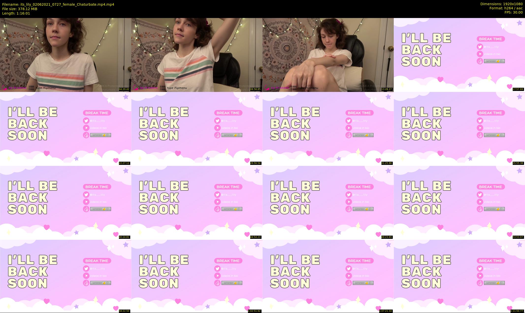 its_lily — 77 minute Chaturbate female cam show recording, 1080p, Jun 2, 2021