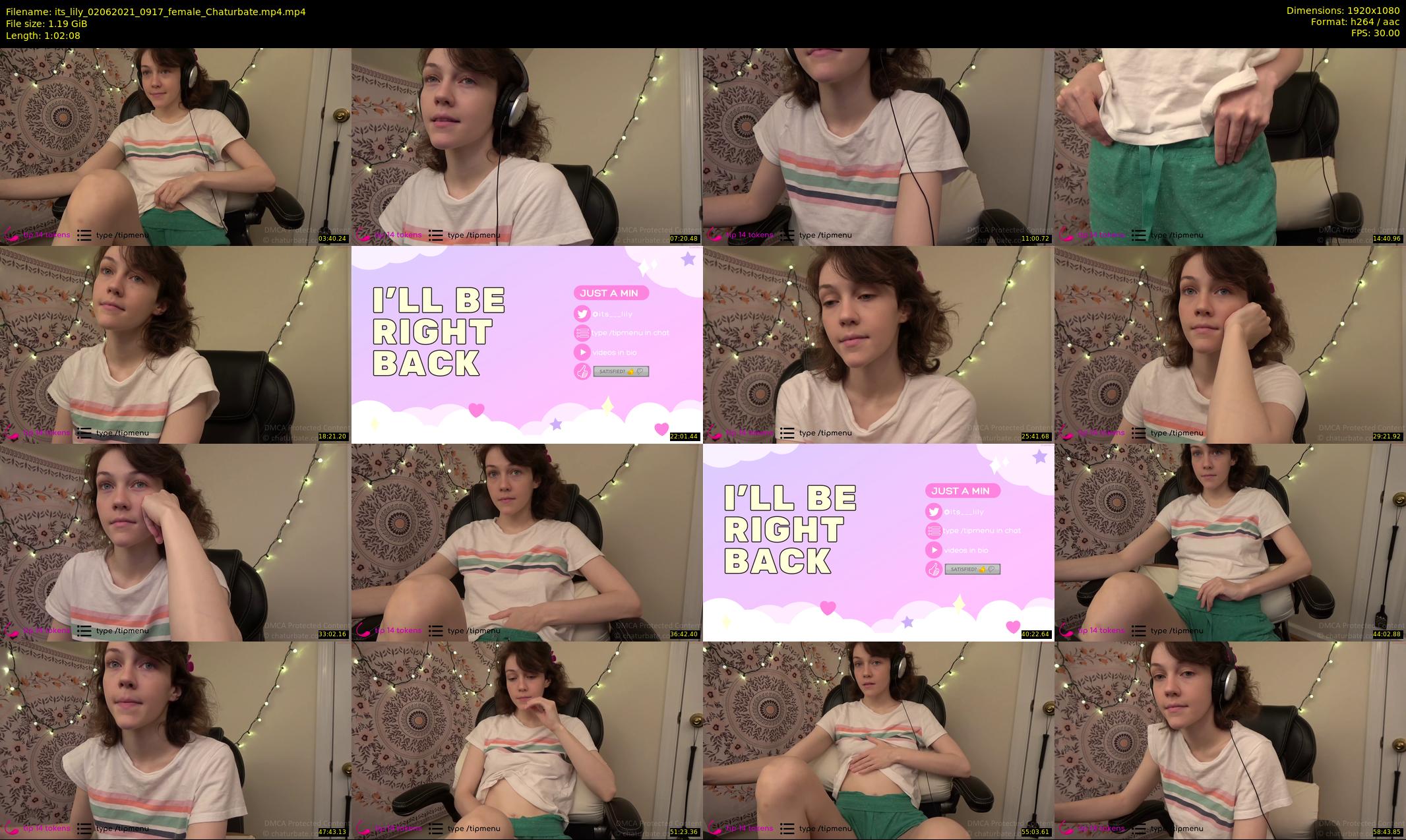 its_lily — 63 minute Chaturbate female cam show recording, 1080p, Jun 2, 2021