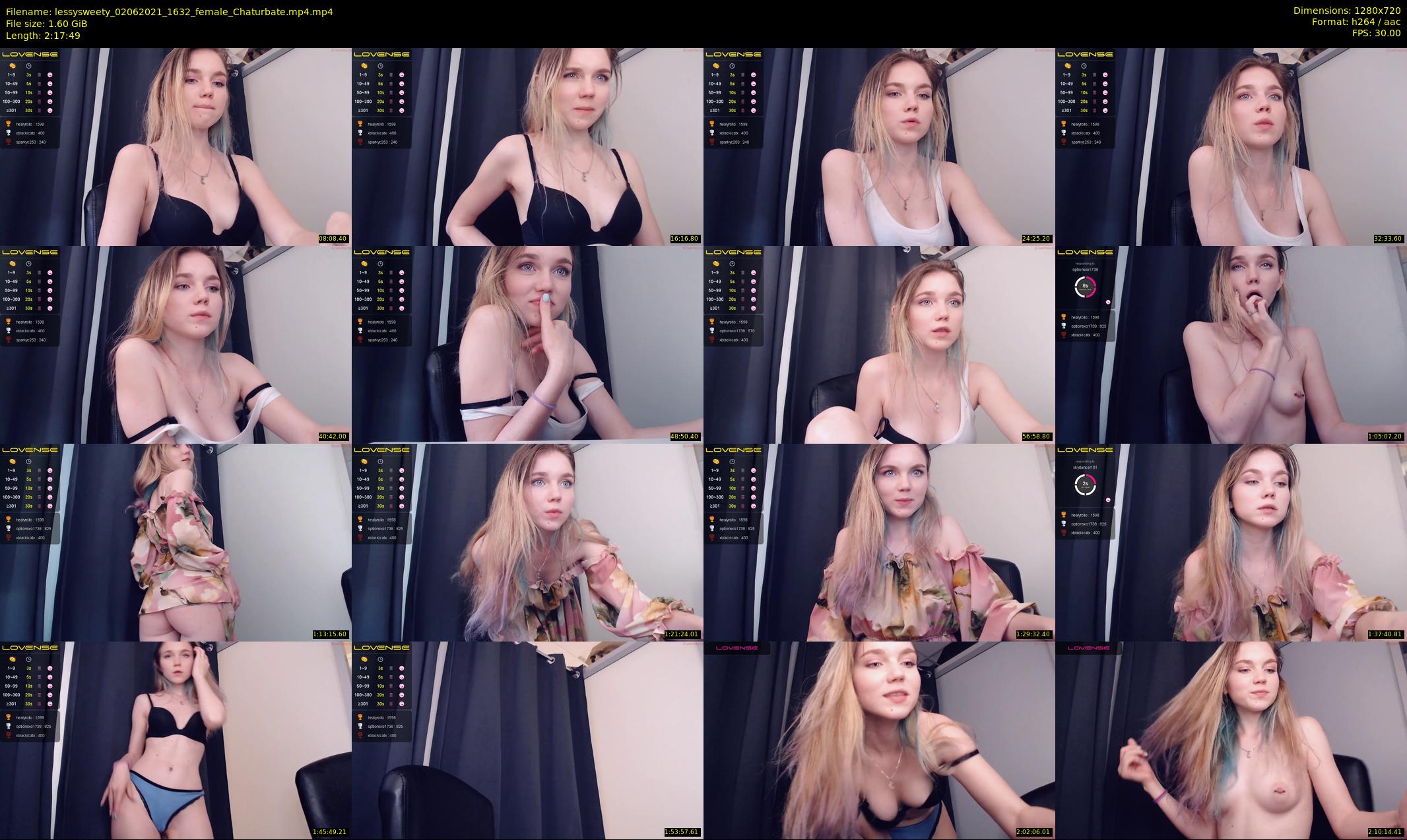 lessysweety — 138 minute Chaturbate female cam show recording, 720p, Jun 2, 2021