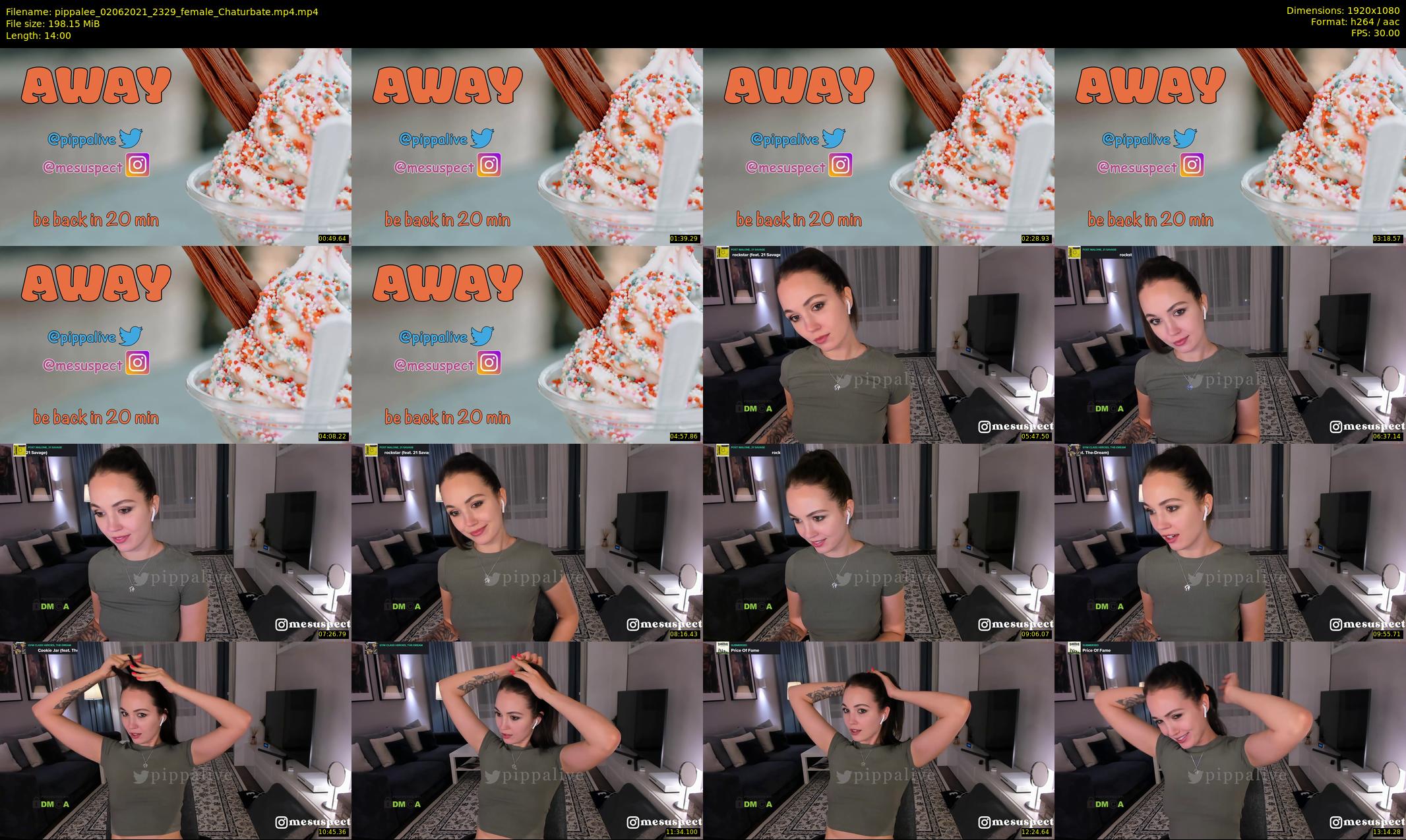 pippalee — 14 minute Chaturbate female cam show recording, 1080p, Jun 2, 2021