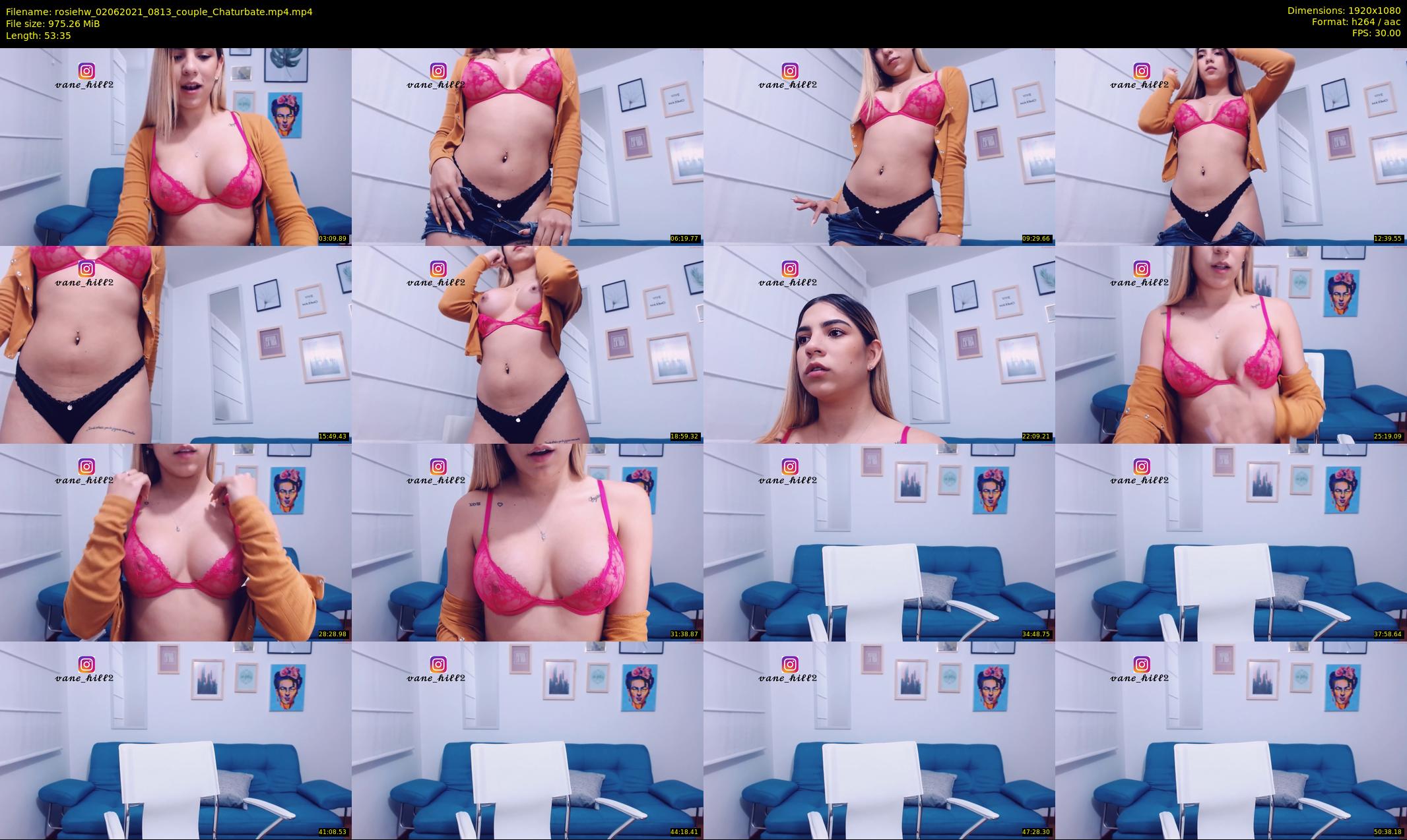 rosiehw — 54 minute Chaturbate couple cam show recording, 1080p, Jun 2, 2021