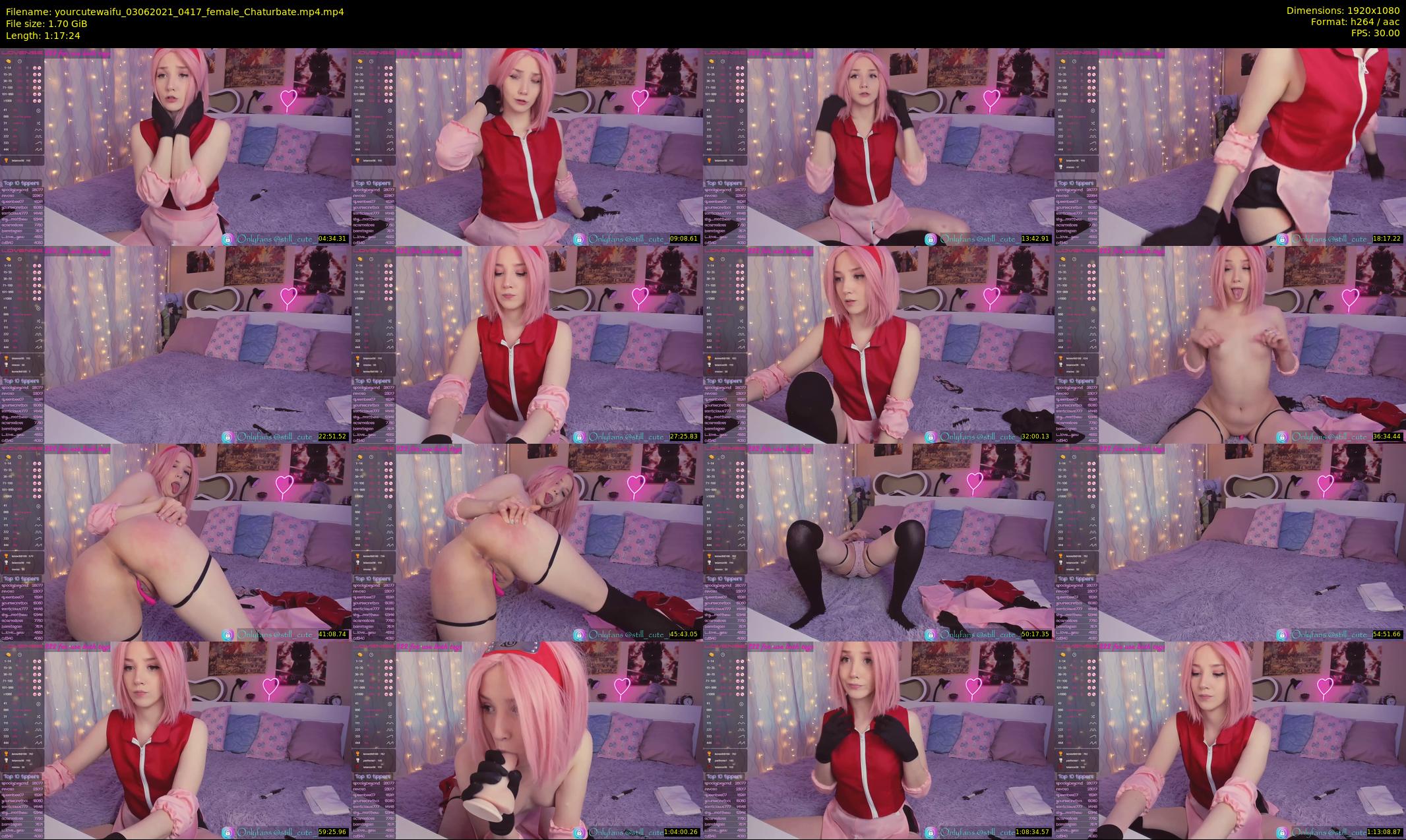 yourcutewaifu — 78 minute Chaturbate female cam show recording, 1080p, Jun 3, 2021