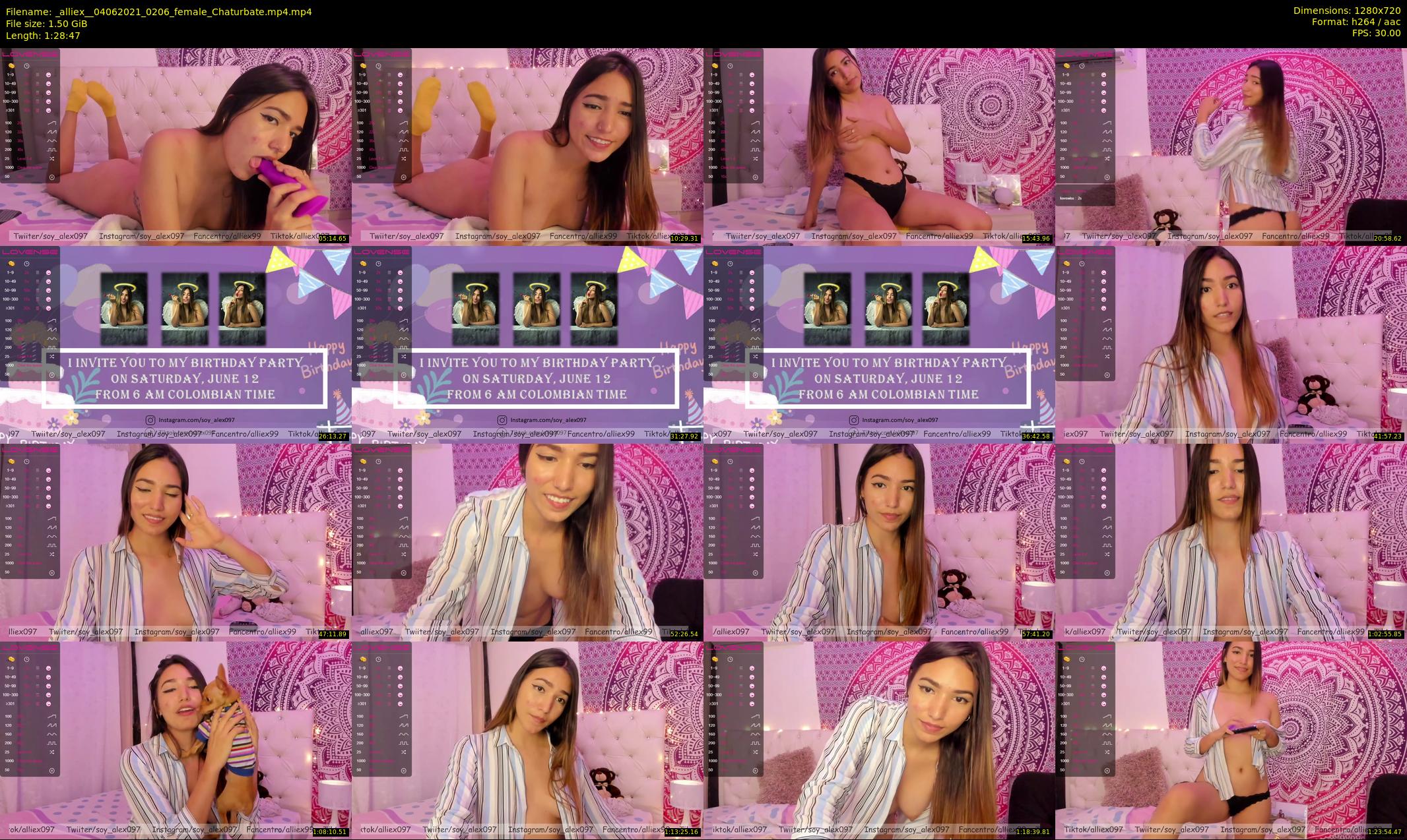 _alliex_ — 89 minute Chaturbate female cam show recording, 720p, Jun 4, 2021