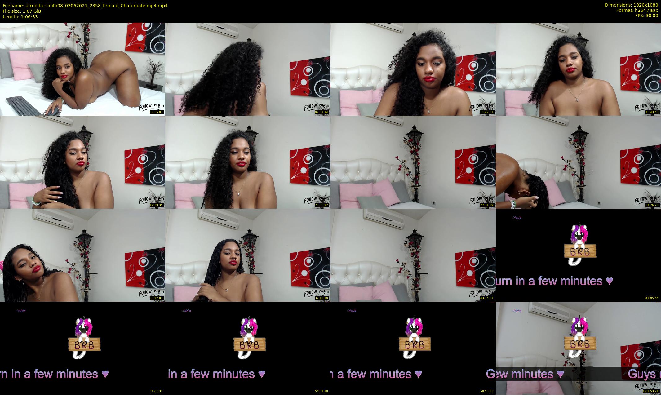 afrodita_smith08 — 67 minute Chaturbate female cam show recording, 1080p, Jun 3, 2021