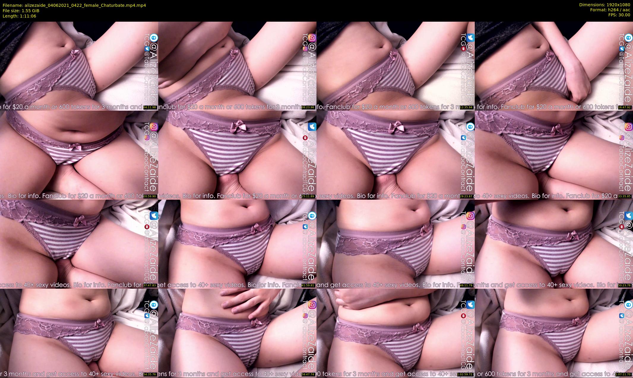 alizezaide — 72 minute Chaturbate female cam show recording, 1080p, Jun 4, 2021