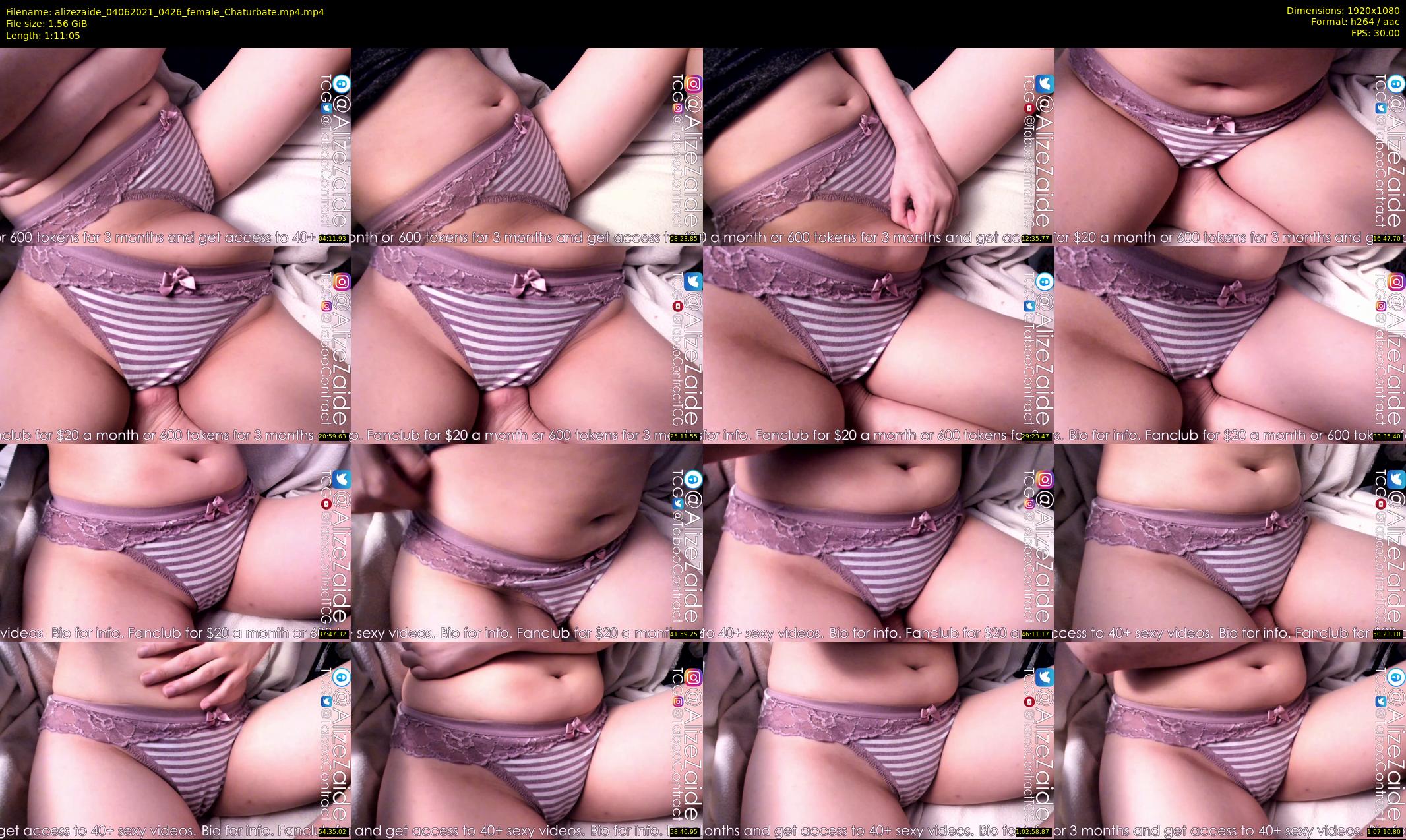 alizezaide — 72 minute Chaturbate female cam show recording, 1080p, Jun 4, 2021