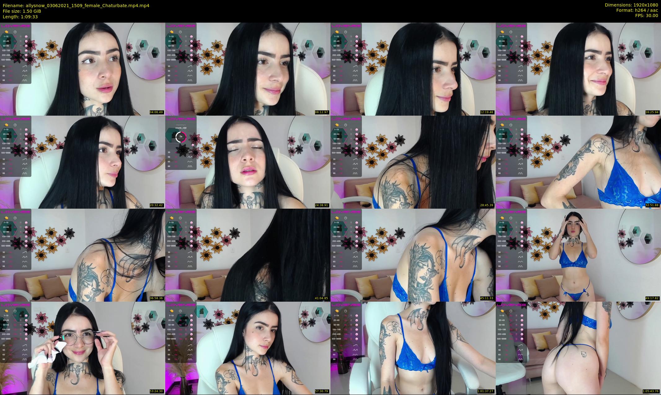 allysnow — 70 minute Chaturbate female cam show recording, 1080p, Jun 3, 2021