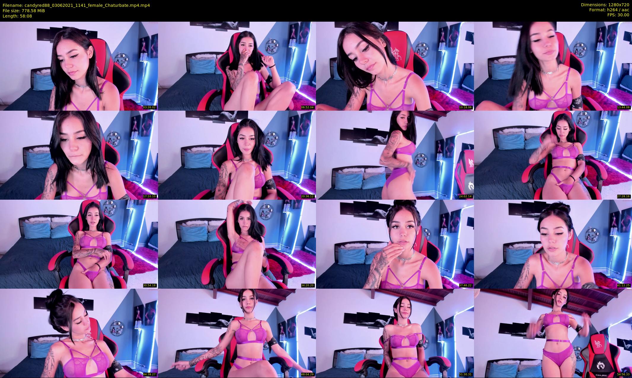 candyred88 — 59 minute Chaturbate female cam show recording, 720p, Jun 3, 2021