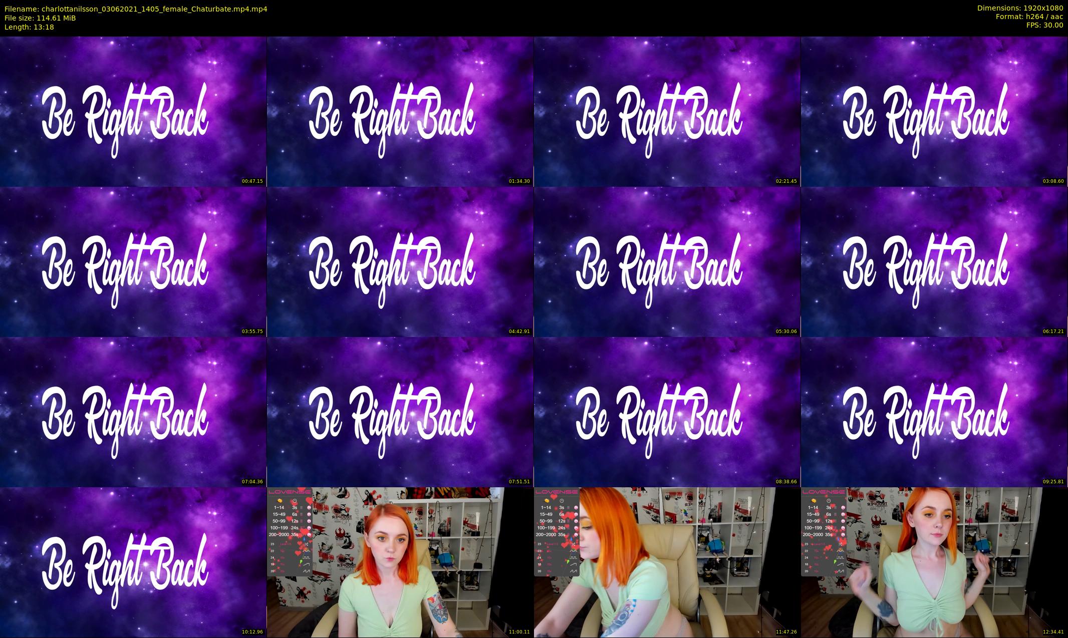 charlottanilsson — 14 minute Chaturbate female cam show recording, 1080p, Jun 3, 2021