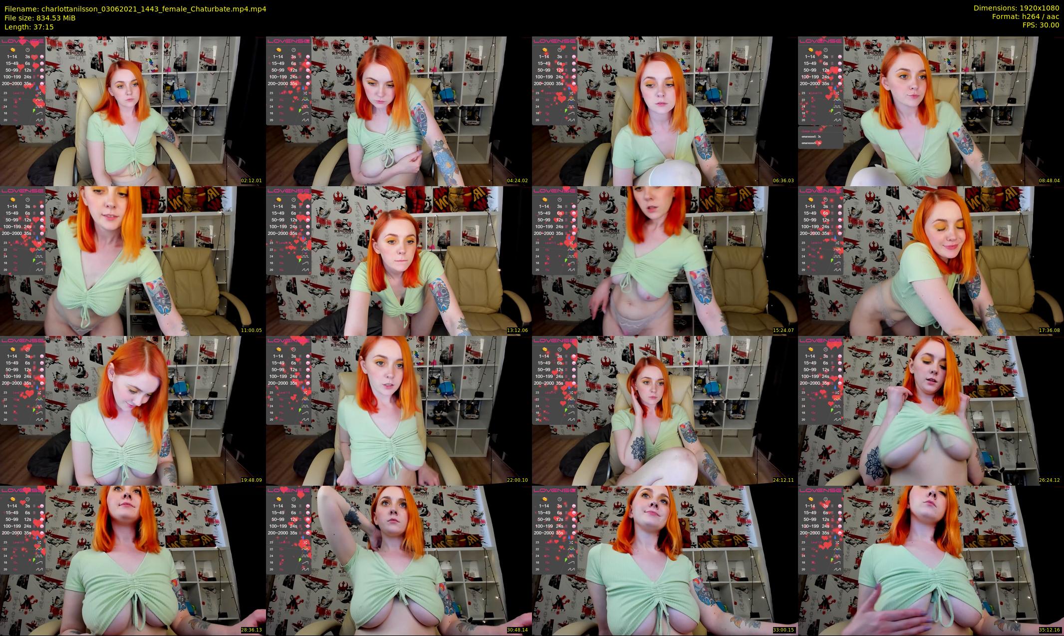 charlottanilsson — 38 minute Chaturbate female cam show recording, 1080p, Jun 3, 2021