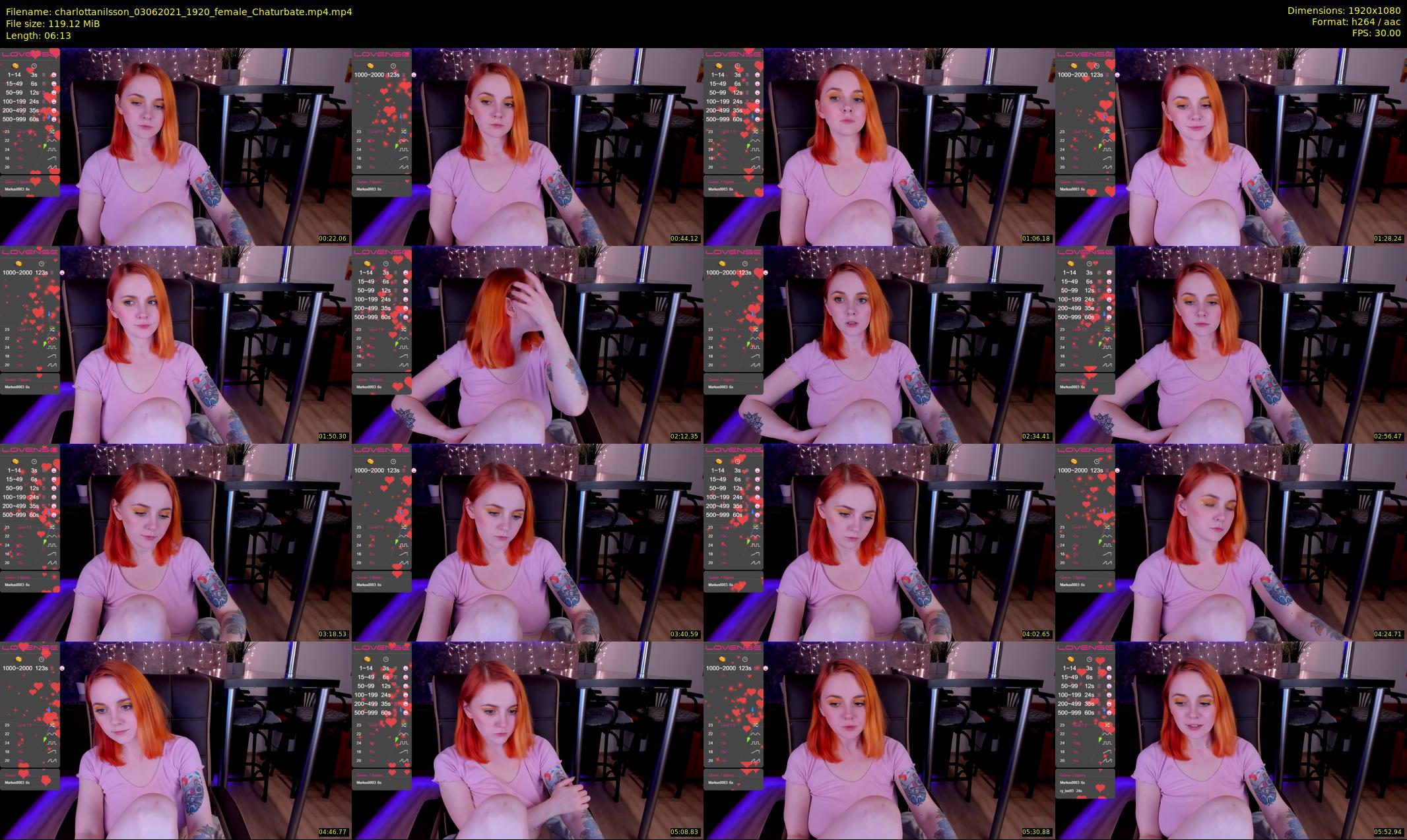 charlottanilsson — 7 minute Chaturbate female cam show recording, 1080p, Jun 3, 2021