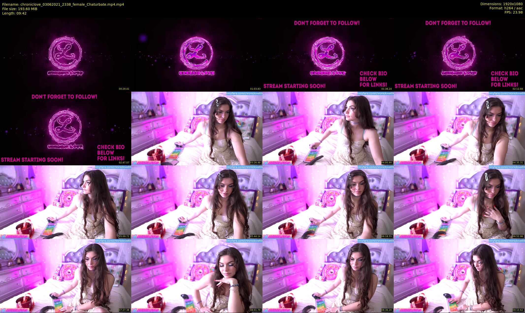 chroniclove — 10 minute Chaturbate female cam show recording, 1080p, Jun 3, 2021