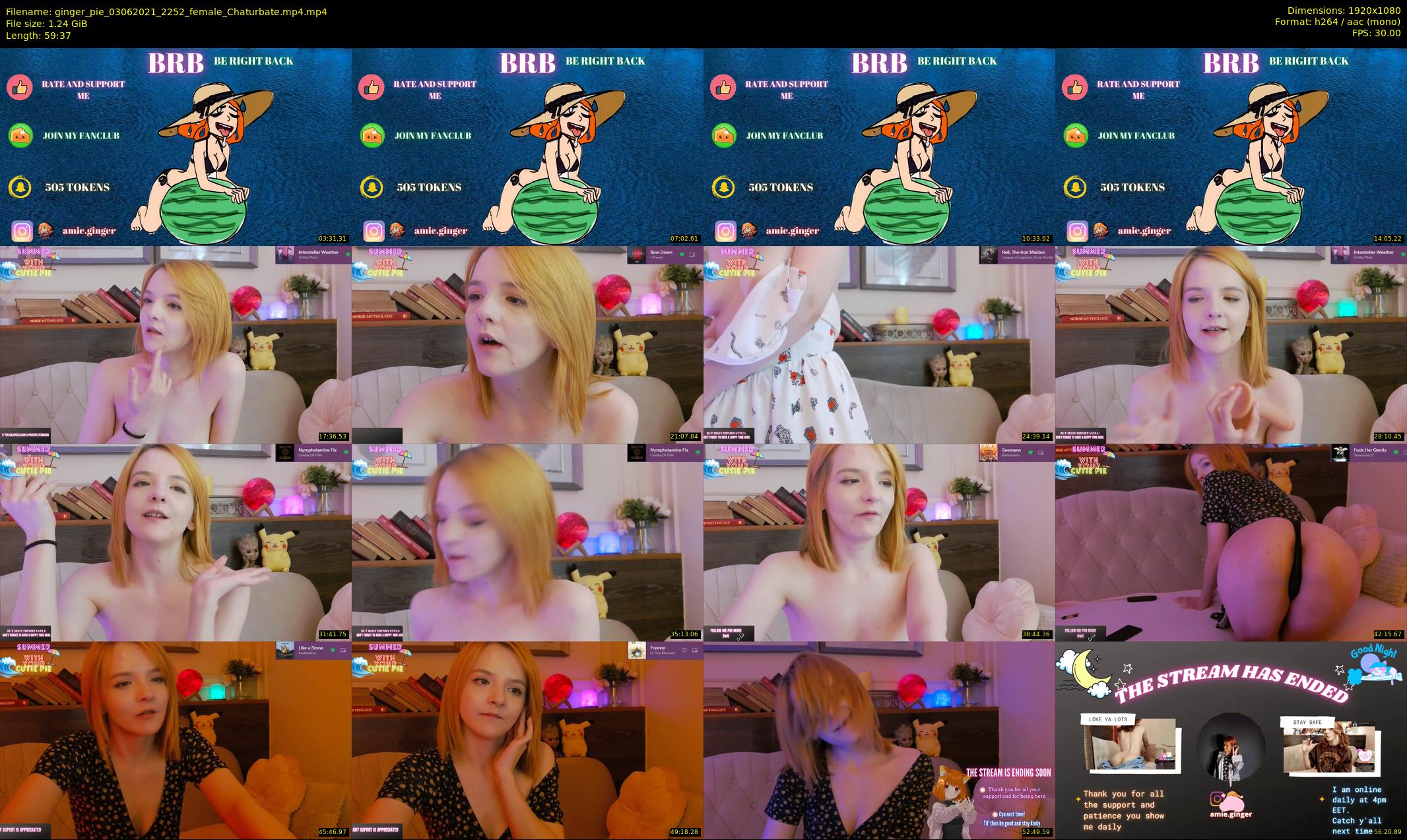 ginger_pie — 60 minute Chaturbate female cam show recording, 1080p, Jun 3, 2021