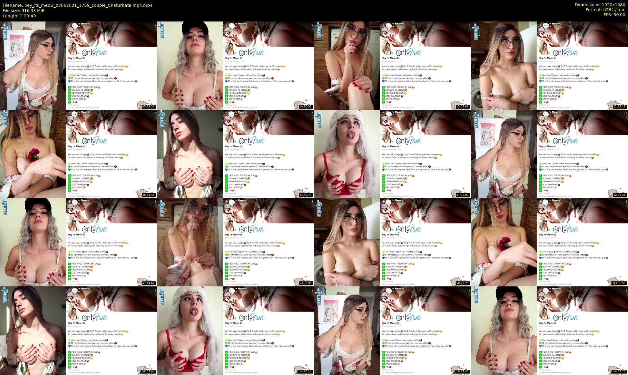 hey_its_meow — 90 minute Chaturbate couple cam show recording, 1080p, Jun 3, 2021