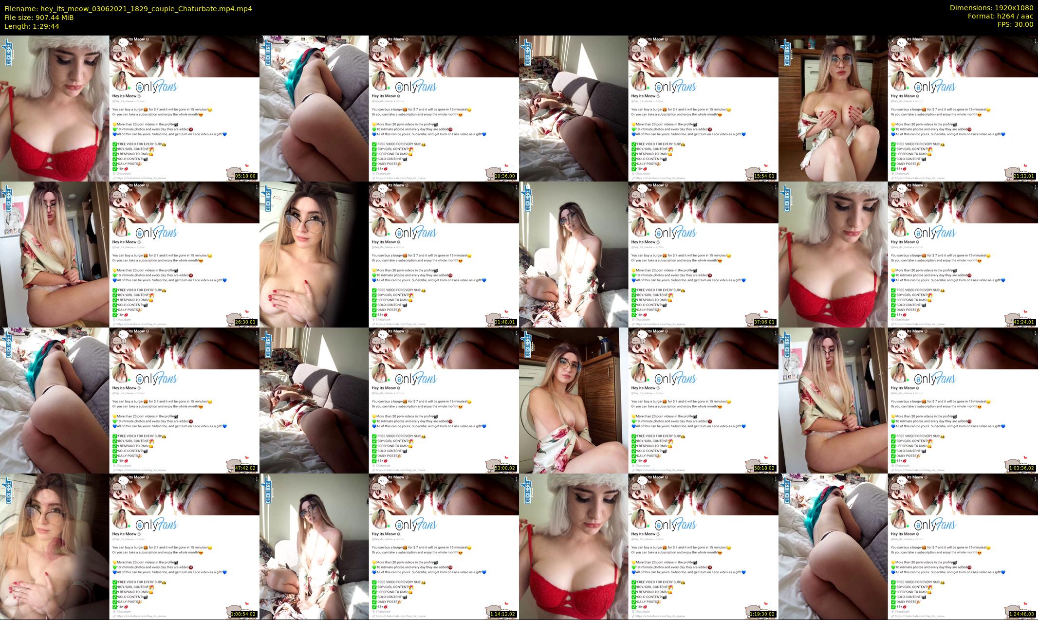 hey_its_meow — 90 minute Chaturbate couple cam show recording, 1080p, Jun 3, 2021