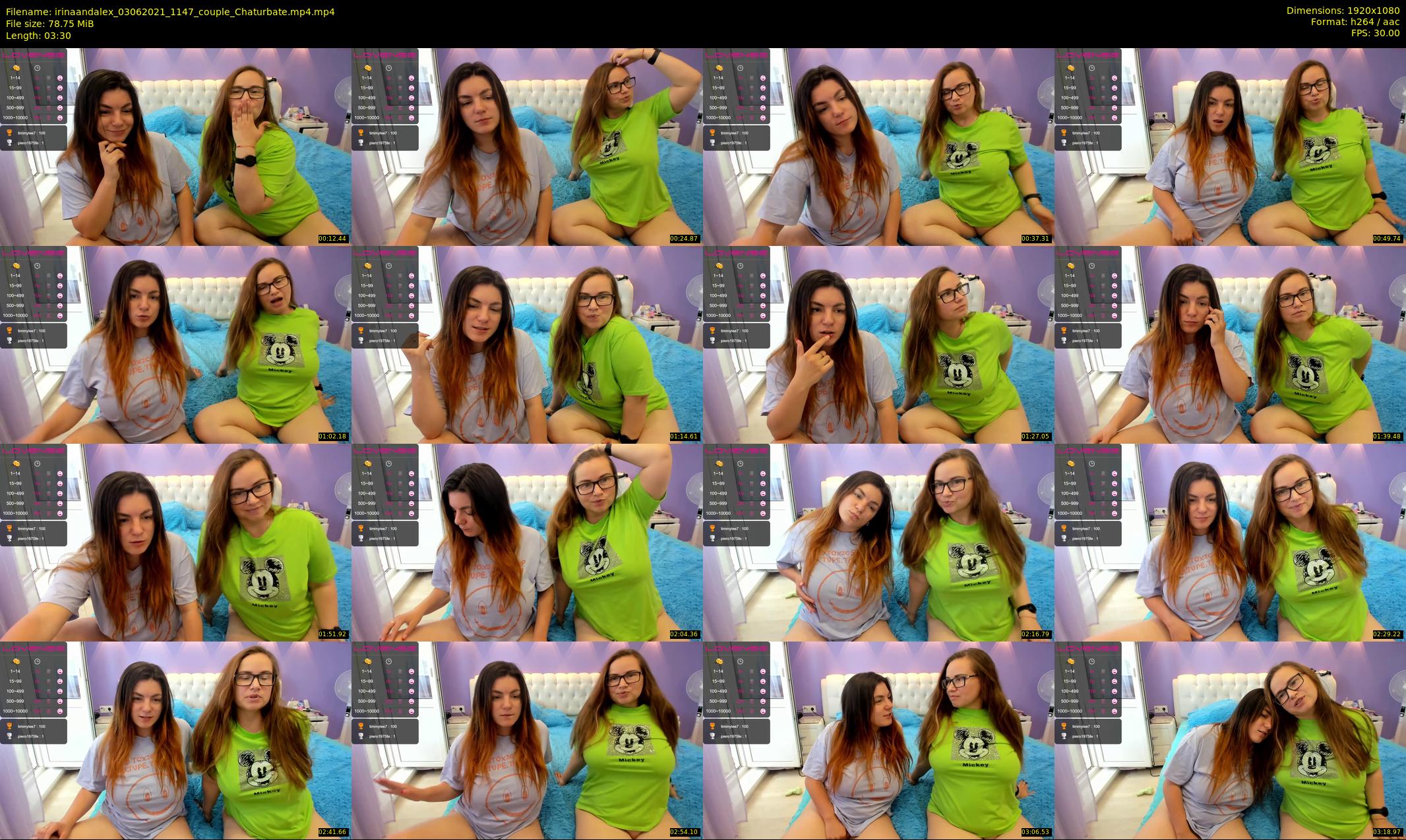 irinaandalex — 4 minute Chaturbate couple cam show recording, 1080p, Jun 3, 2021
