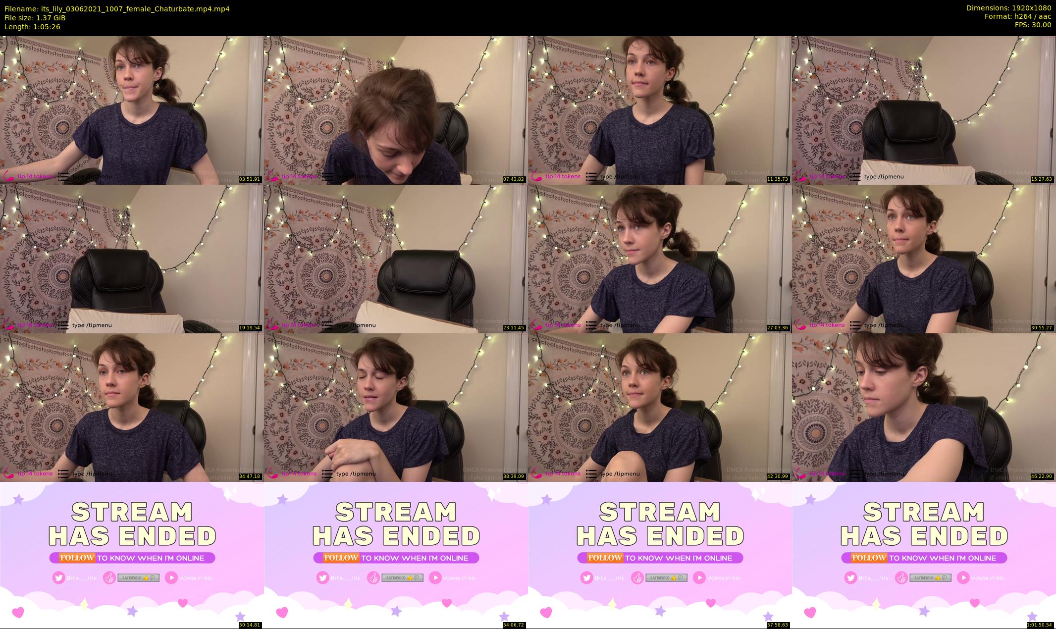 its_lily — 66 minute Chaturbate female cam show recording, 1080p, Jun 3, 2021