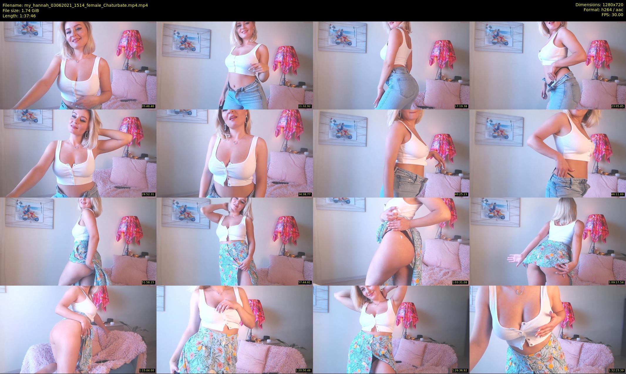 my_hannah — 98 minute Chaturbate female cam show recording, 720p, Jun 3, 2021
