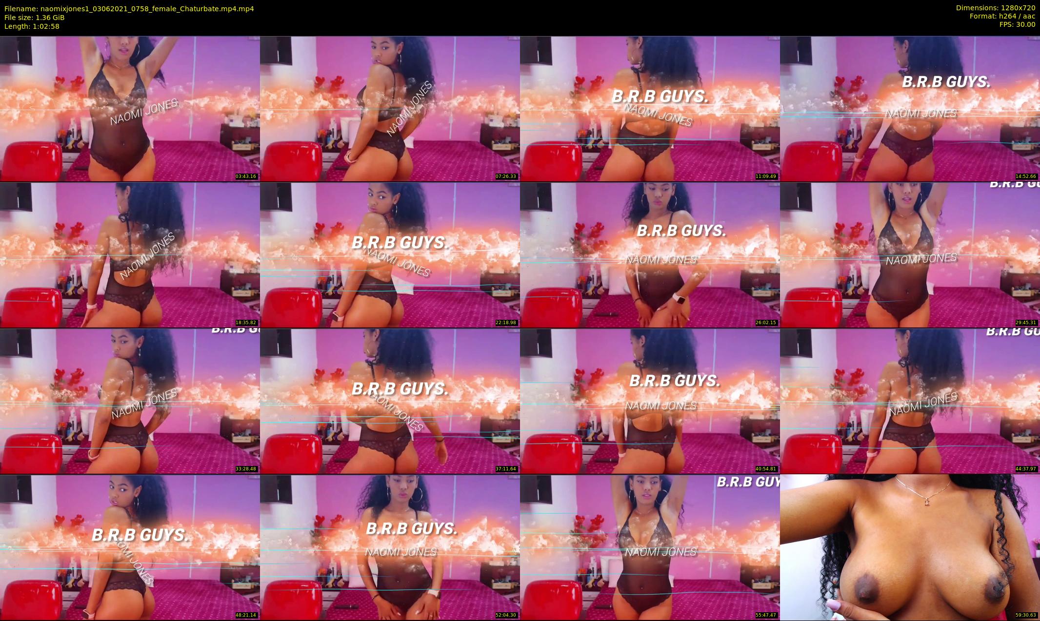naomixjones1 — 63 minute Chaturbate female cam show recording, 720p, Jun 3, 2021