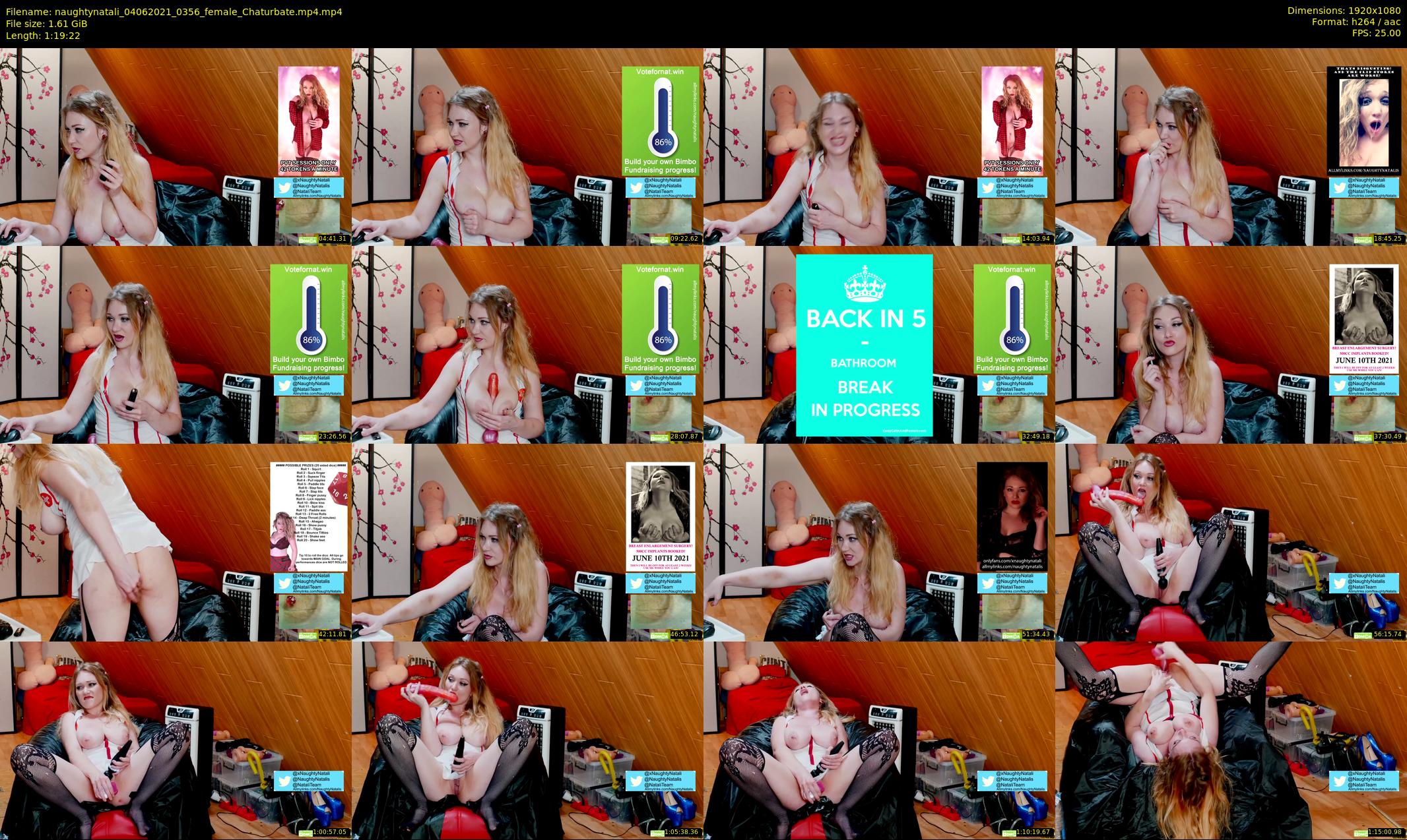 naughtynatali — 80 minute Chaturbate female cam show recording, 1080p, Jun 4, 2021