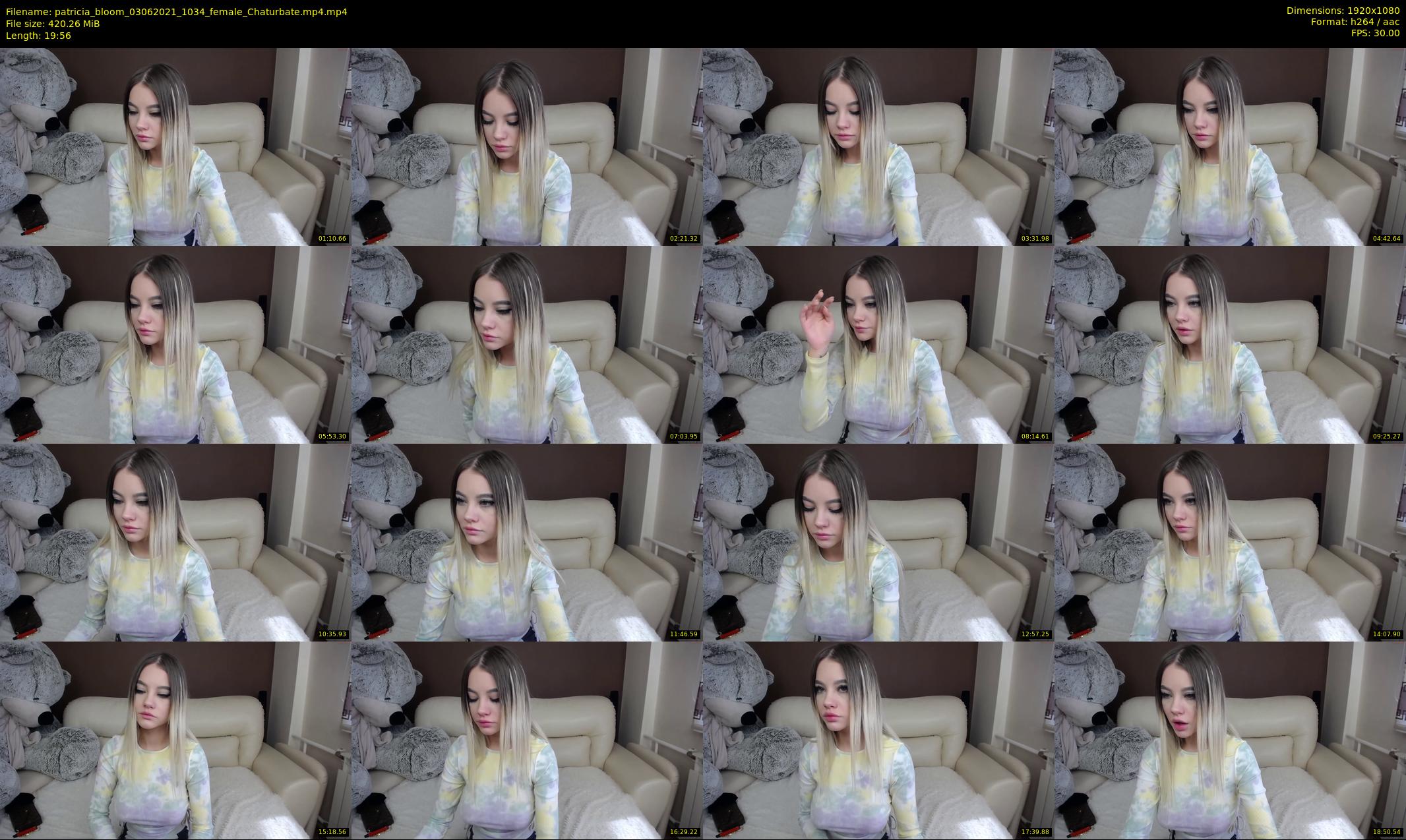 patricia_bloom — 20 minute Chaturbate female cam show recording, 1080p, Jun 3, 2021
