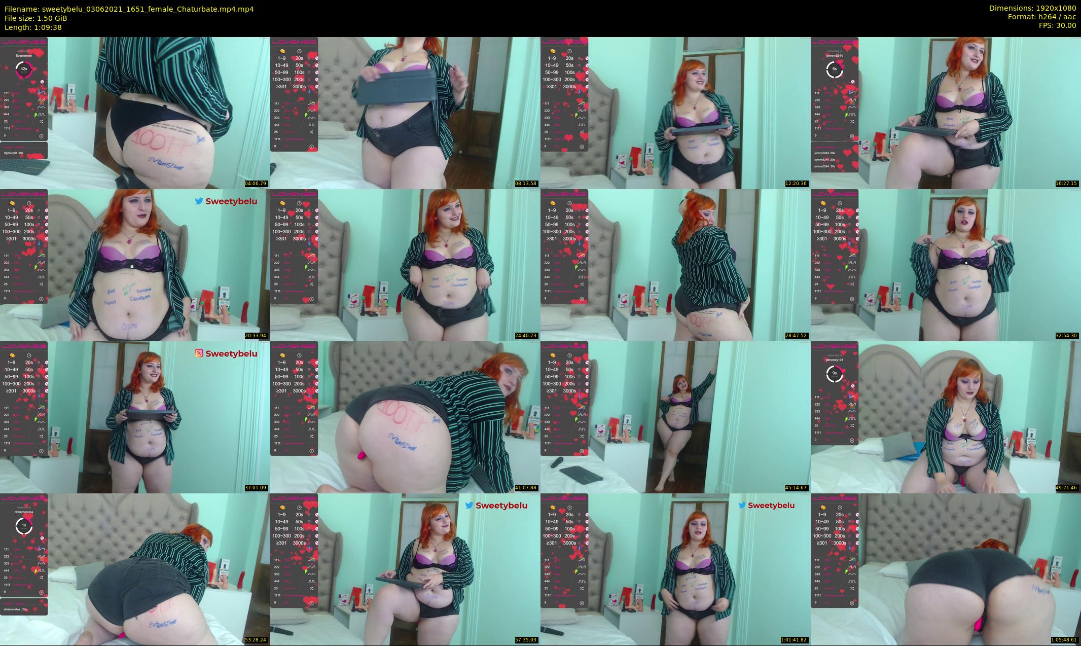 sweetybelu — 70 minute Chaturbate female cam show recording, 1080p, Jun 3, 2021