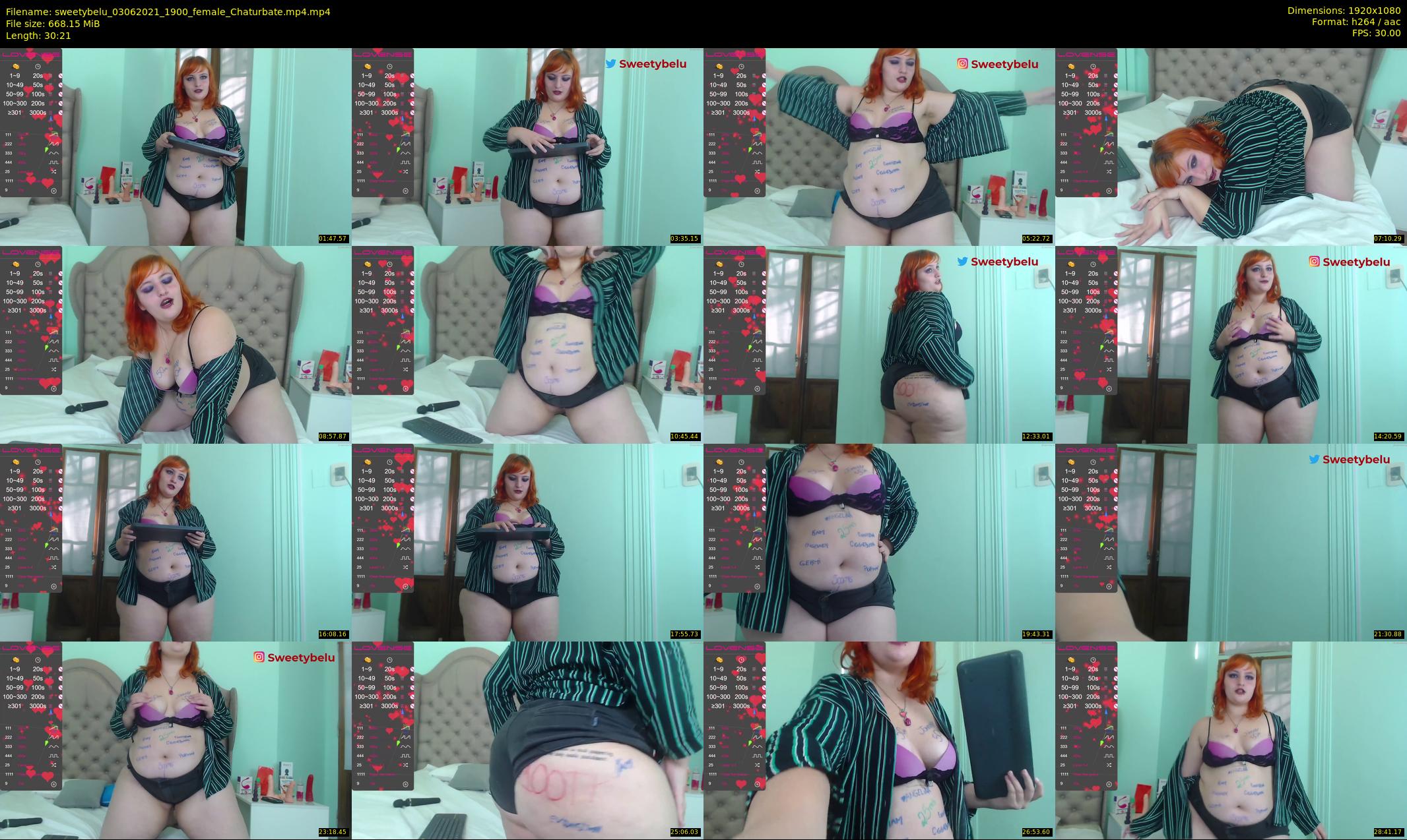 sweetybelu — 31 minute Chaturbate female cam show recording, 1080p, Jun 3, 2021