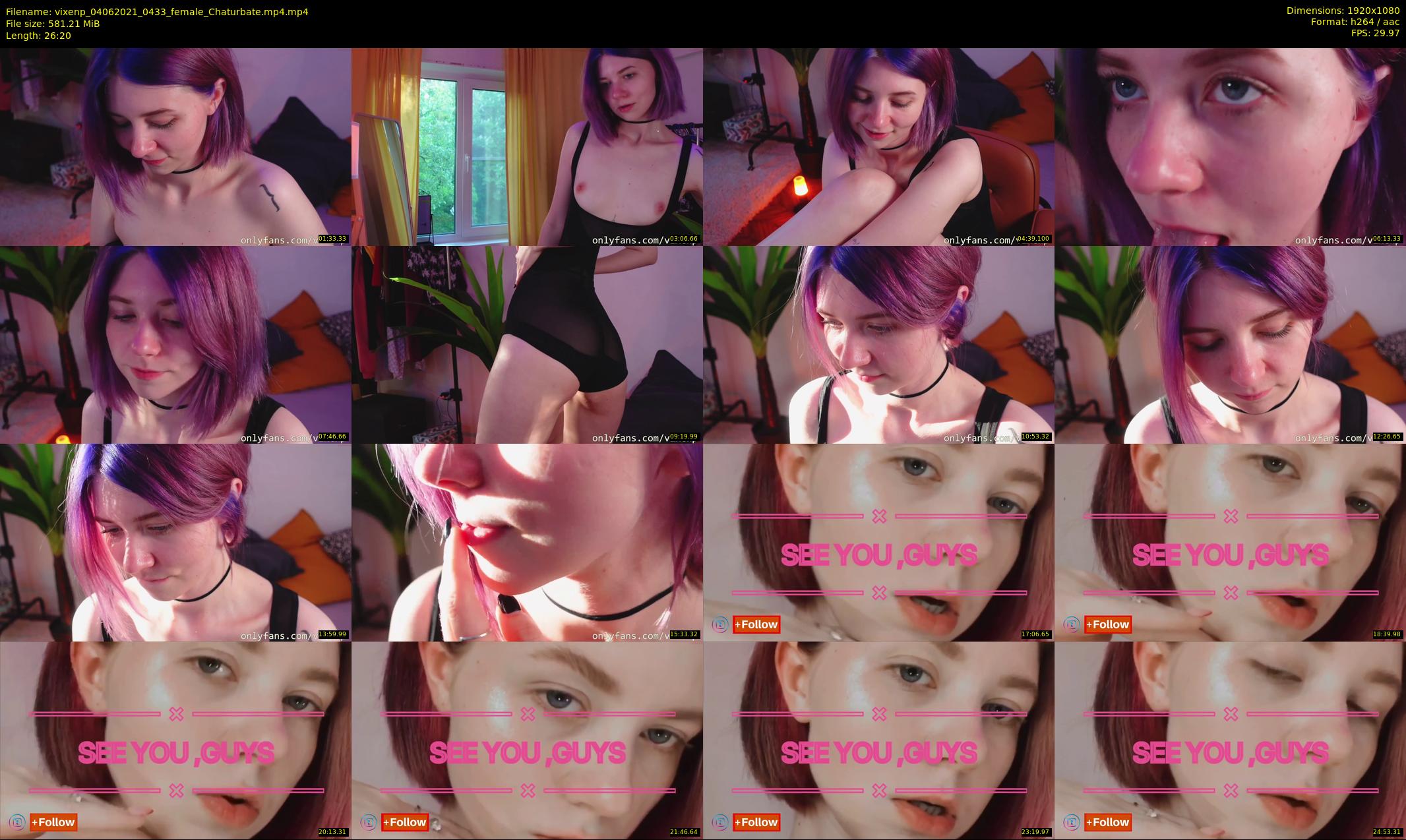 vixenp — 27 minute Chaturbate female cam show recording, 1080p, Jun 4, 2021