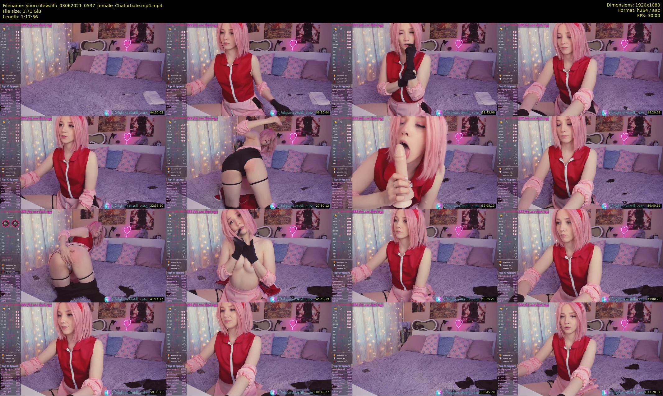 yourcutewaifu — 78 minute Chaturbate female cam show recording, 1080p, Jun 3, 2021