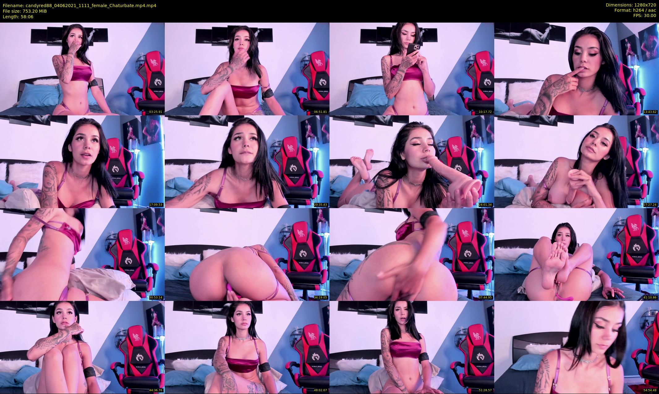 candyred88 — 59 minute Chaturbate female cam show recording, 720p, Jun 4, 2021