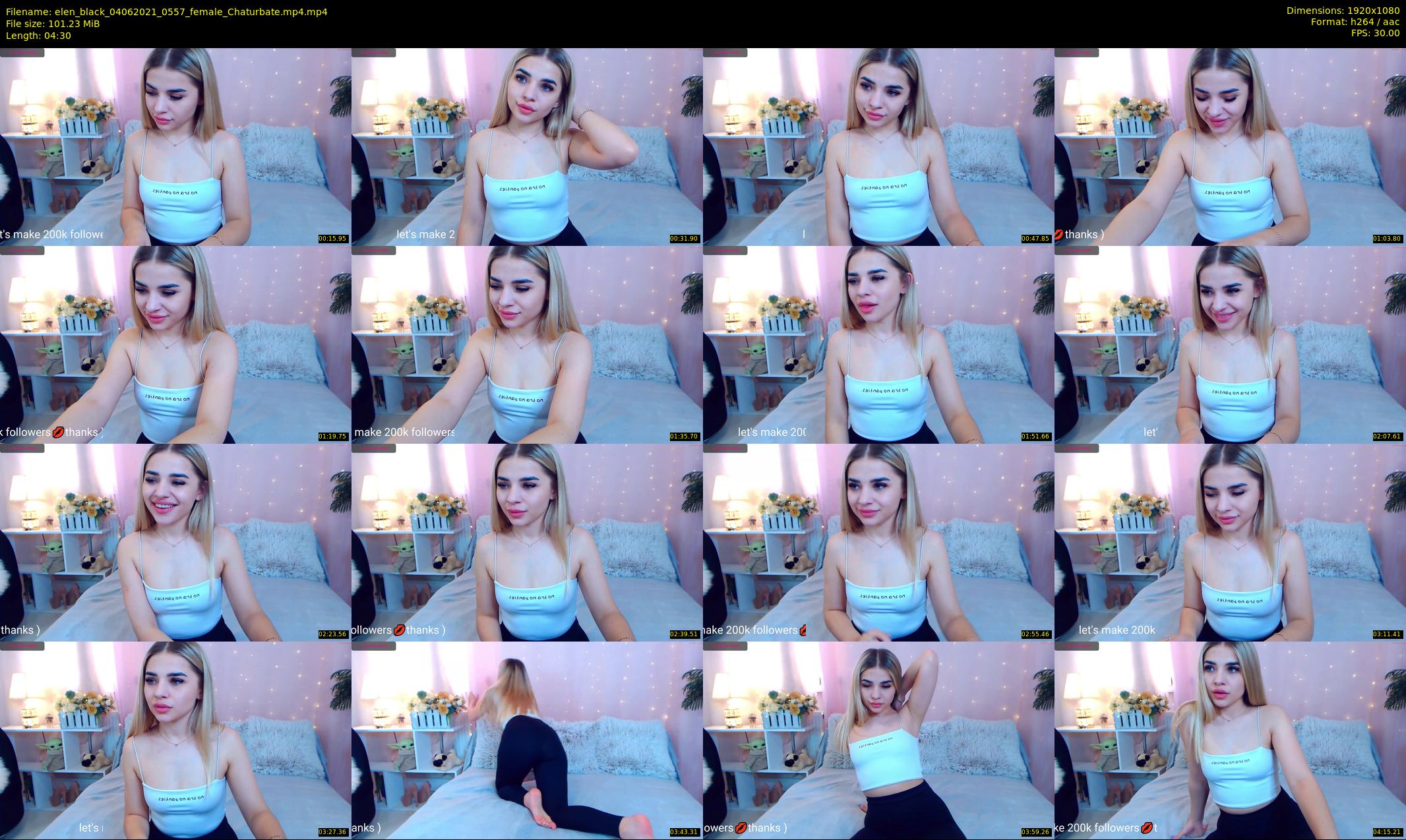 elen_black — 5 minute Chaturbate female cam show recording, 1080p, Jun 4, 2021