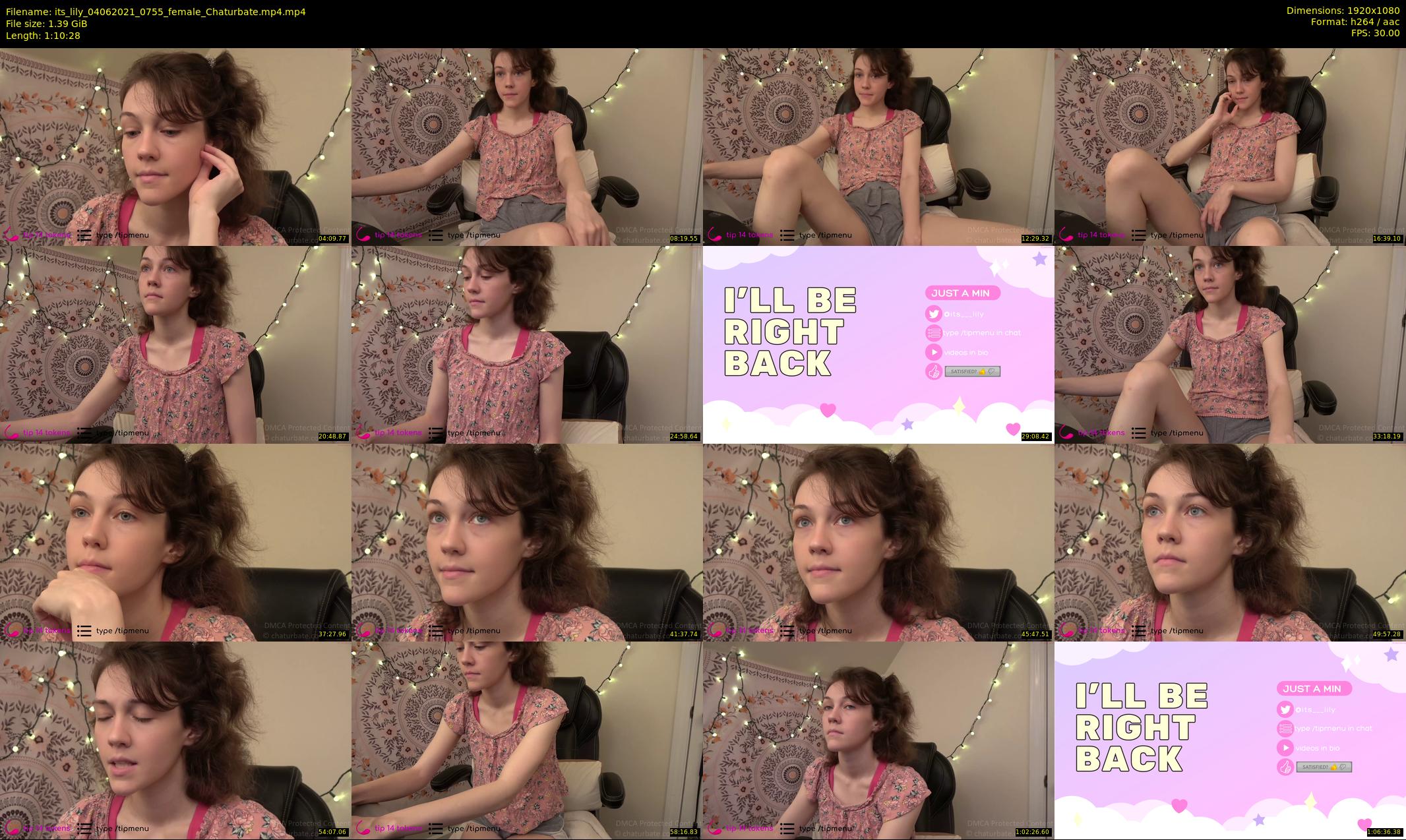 its_lily — 71 minute Chaturbate female cam show recording, 1080p, Jun 4, 2021