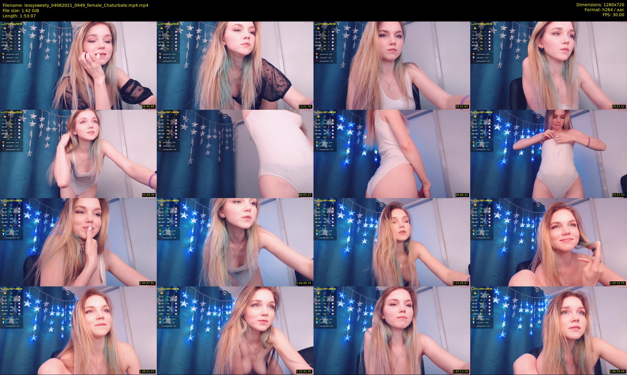 lessysweety — 114 minute Chaturbate female cam show recording, 720p, Jun 4, 2021