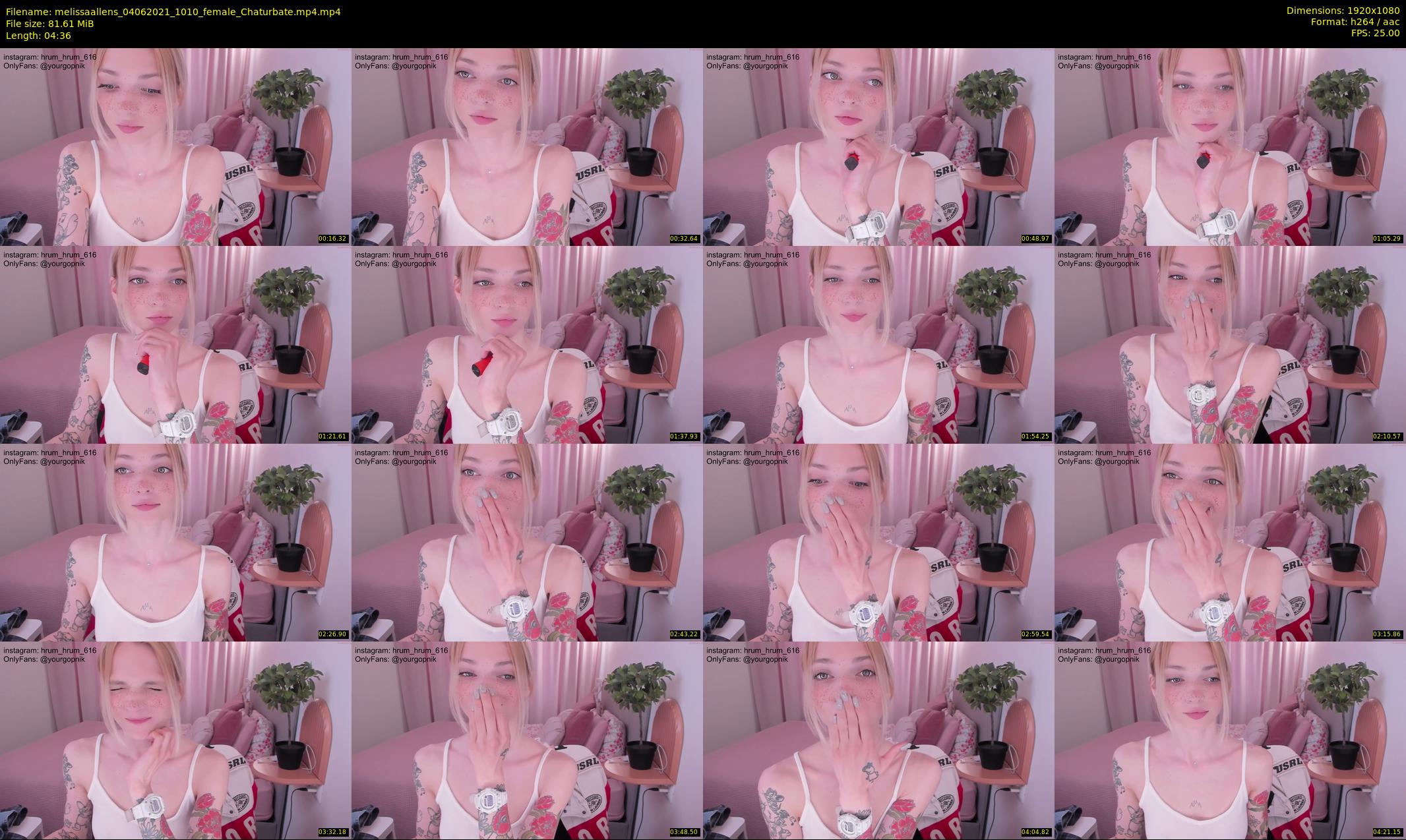 melissaallens — 5 minute Chaturbate female cam show recording, 1080p, Jun 4, 2021