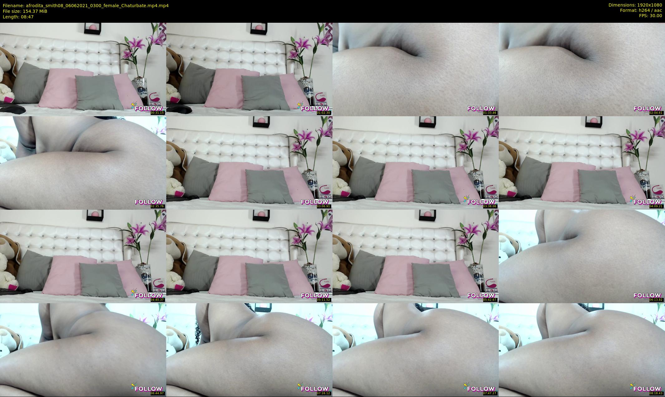 afrodita_smith08 — 9 minute Chaturbate female cam show recording, 1080p, Jun 6, 2021