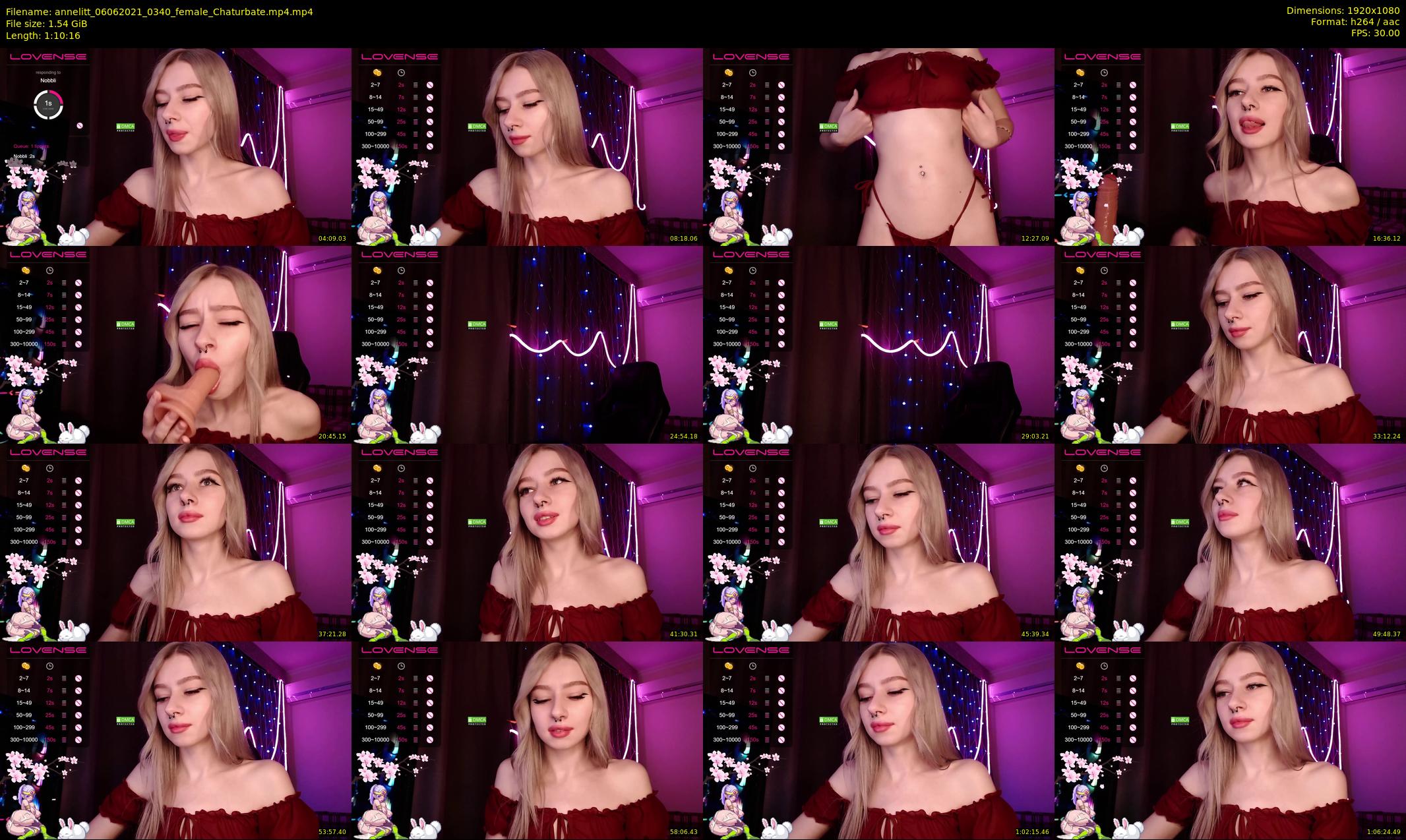 annelitt — 71 minute Chaturbate female cam show recording, 1080p, Jun 6, 2021