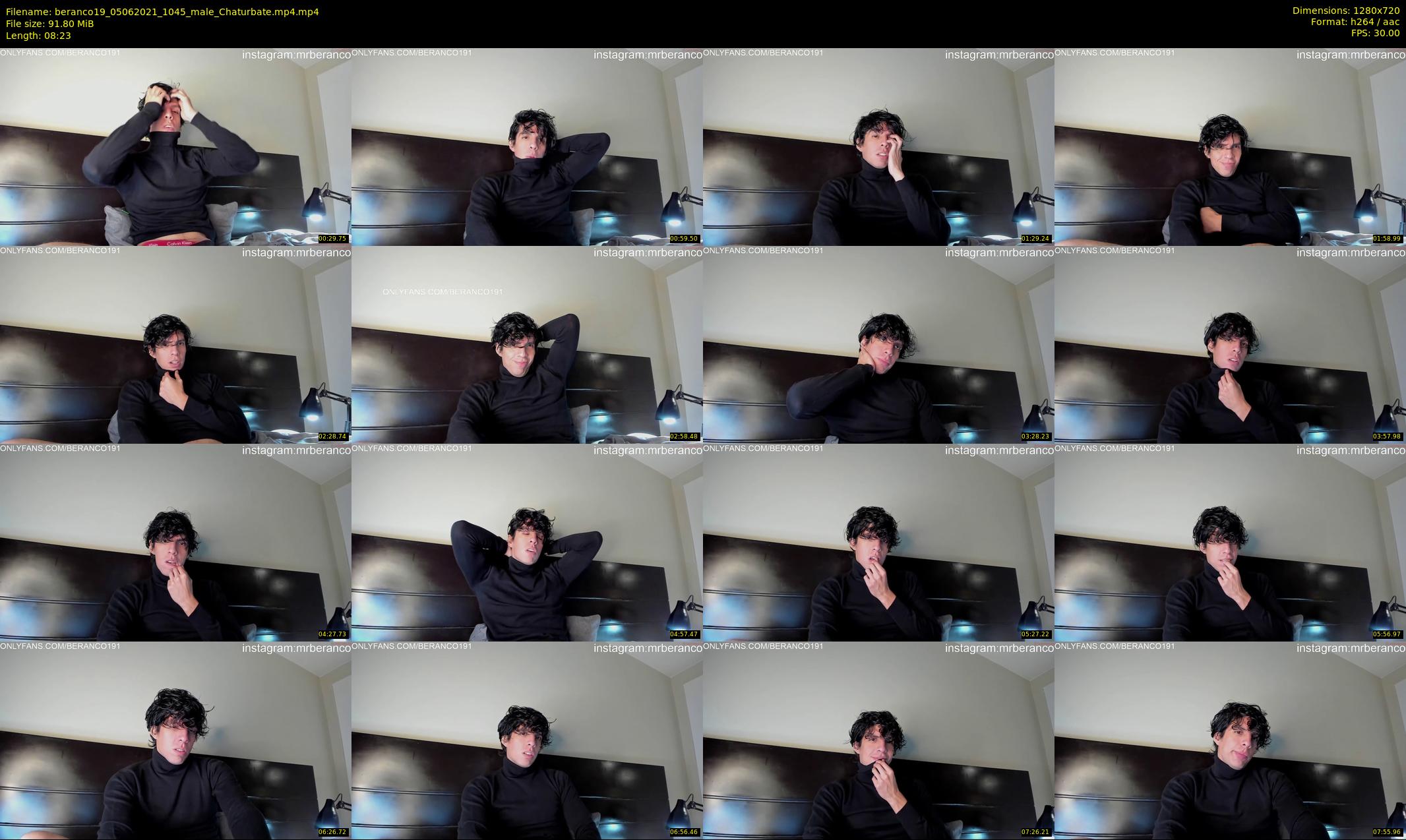 beranco19 — 9 minute Chaturbate male cam show recording, 720p, Jun 5, 2021
