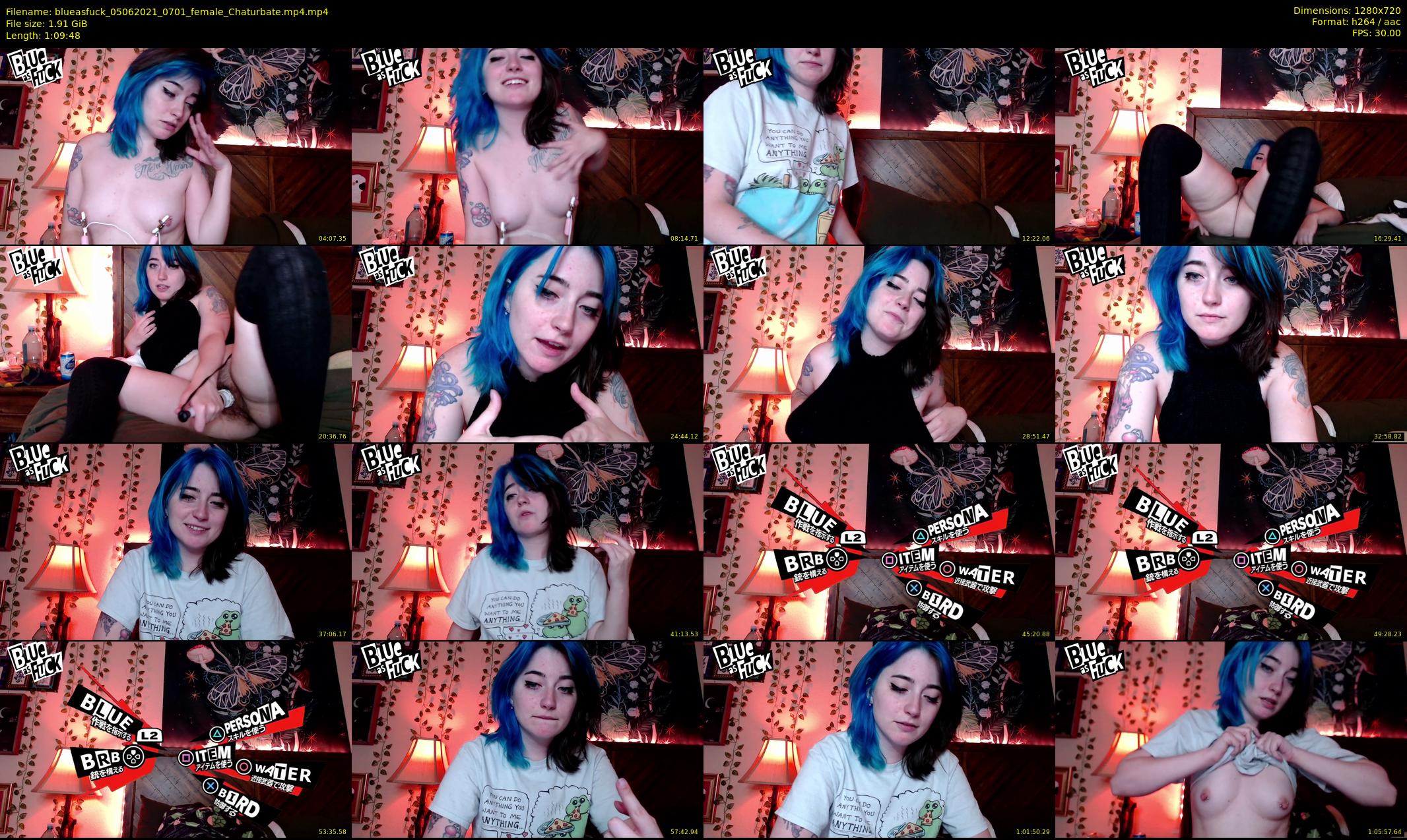blueasfuck — 70 minute Chaturbate female cam show recording, 720p, Jun 5, 2021