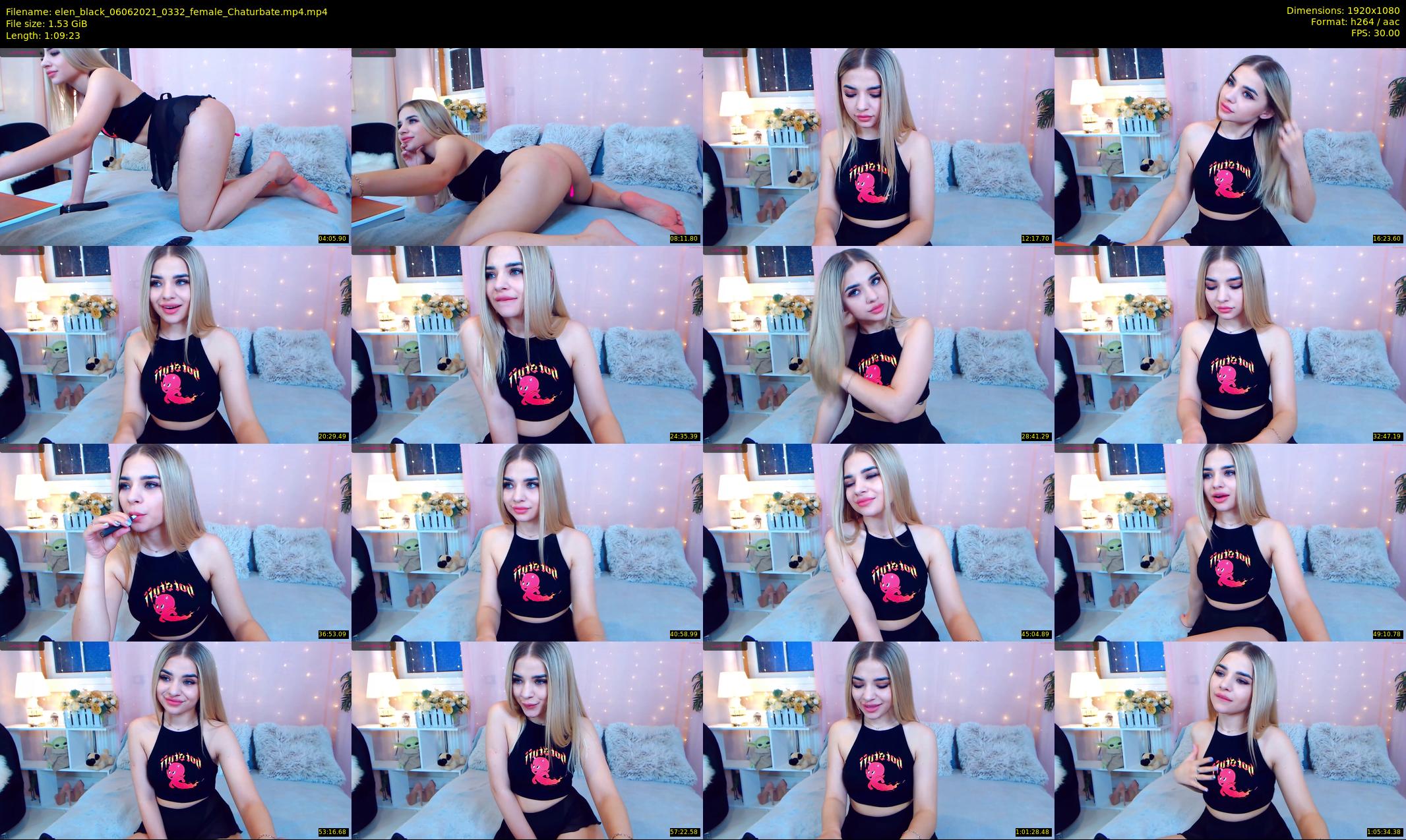 elen_black — 70 minute Chaturbate female cam show recording, 1080p, Jun 6, 2021